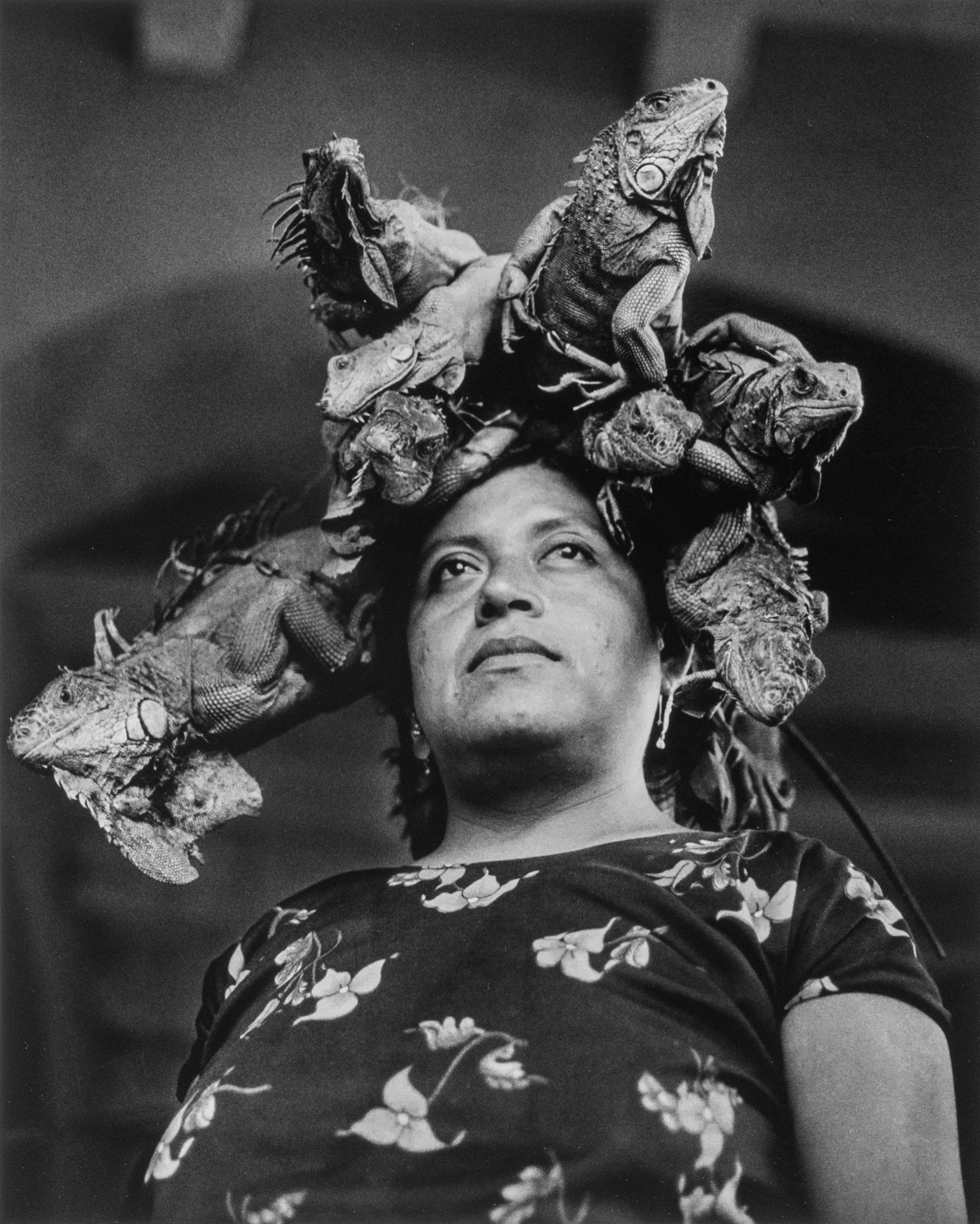 Graciela Iturbide Black and White Photograph - Nuestra Señora de las Iguanas [Our Lady of the Iguanas], Juchitán, 1979