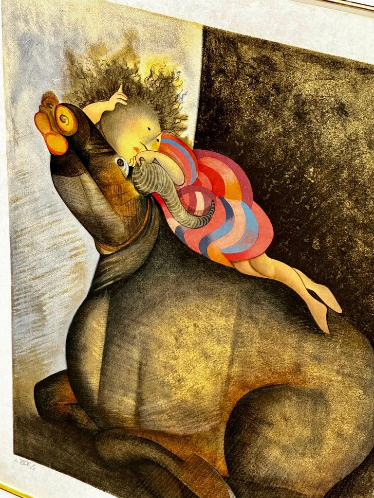 Graciela Rodo Boulanger „Au Repos“ 1983 Farblithographie (Moderne der Mitte des Jahrhunderts) im Angebot