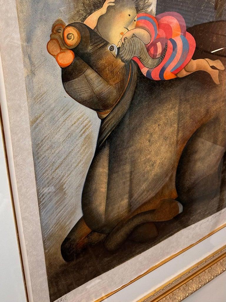 Graciela Rodo Boulanger „Au Repos“ 1983 Farblithographie (Bolivianisch) im Angebot