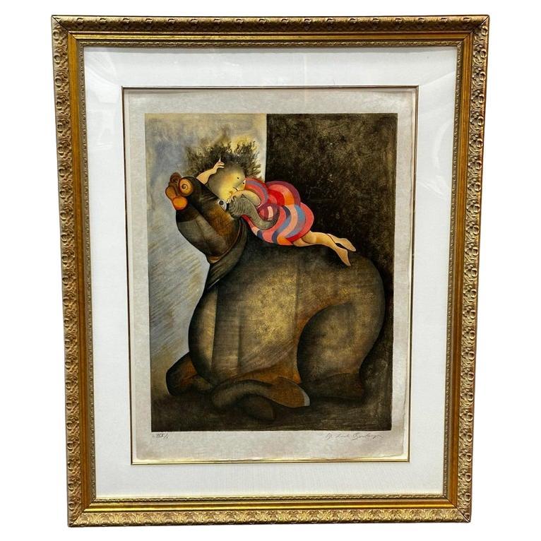 Graciela Rodo Boulanger "Au Repos" 1983 Litografía en color