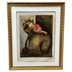 Graciela Rodo Boulanger "Au Repos"⇥ Litografia a colori 1983