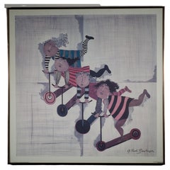Graciela Rodo Boulanger Les Trot Inettes, Gerahmte Lithographie 1970er Jahre
