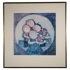 Graciela Rodo Boulanger Kleines Musikerquartett Gerahmte Lithografie Druck