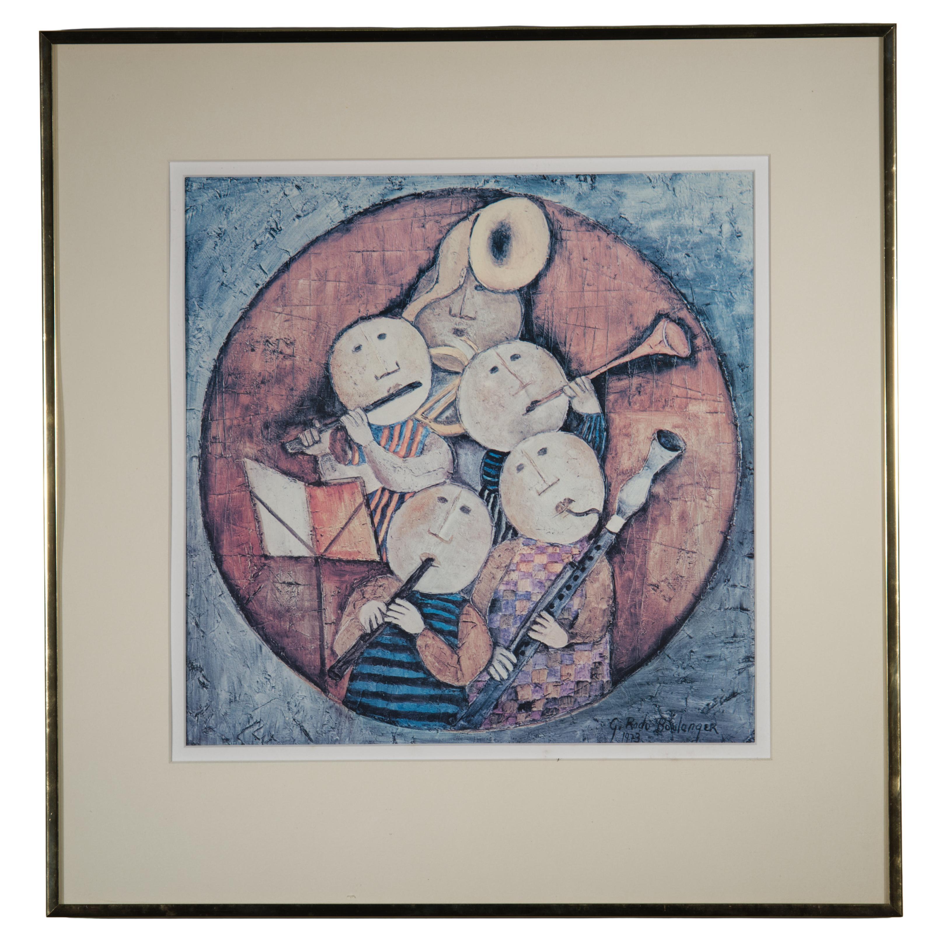 Graciela Rodo Boulanger Kleines Musikanten-Quintett Gerahmte Lithografie Druck