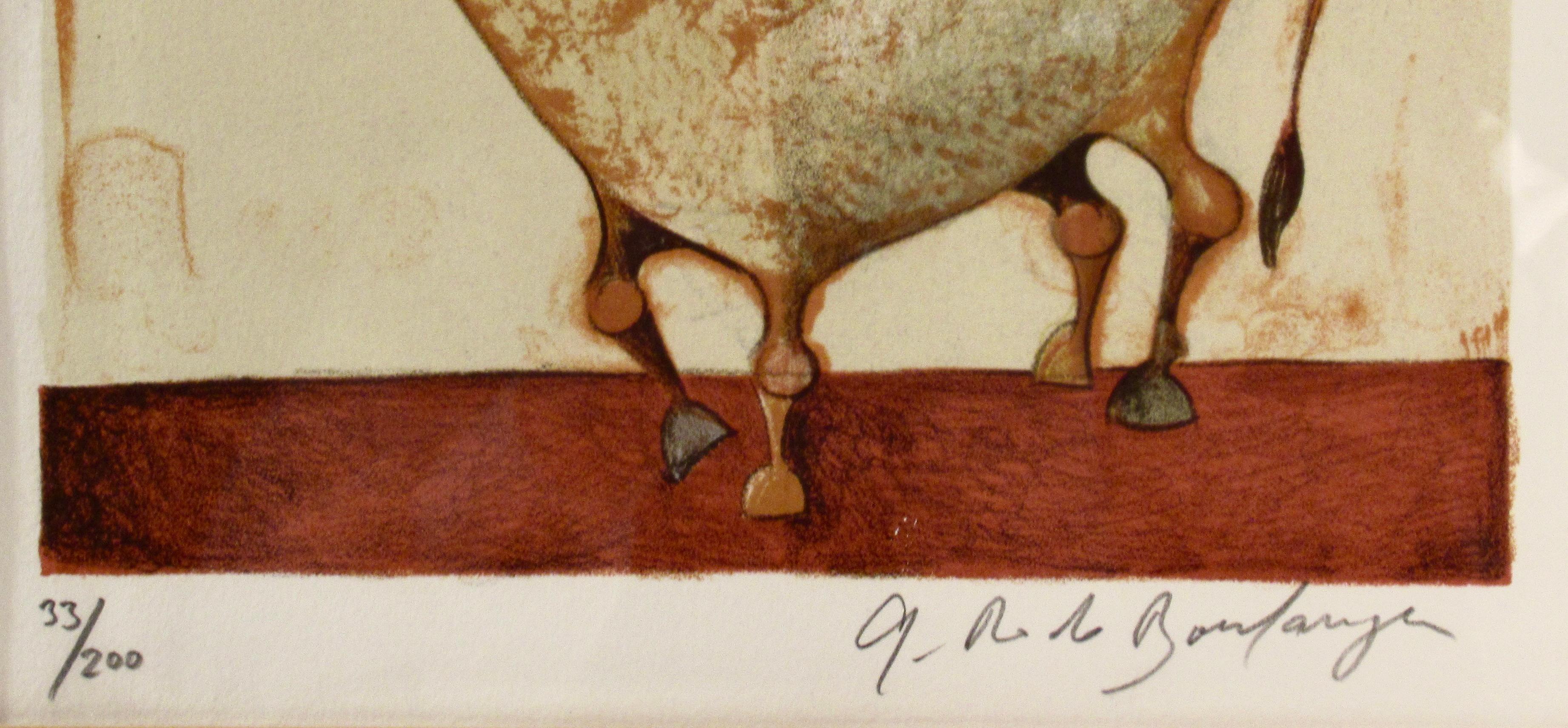 Boy Riding a Bull 1