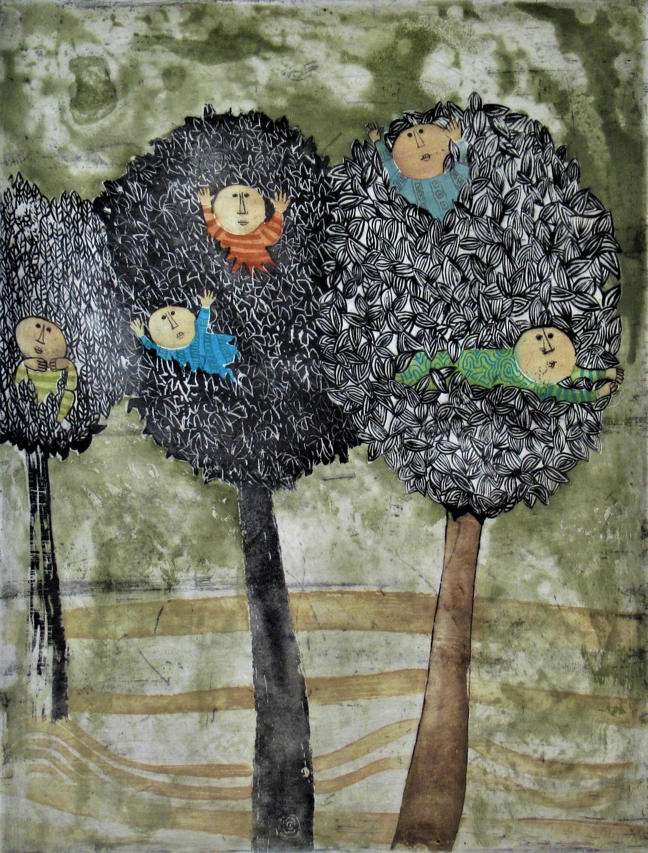 Cache Cache (Hide and Seek) - Print by Graciela Rodo Boulanger