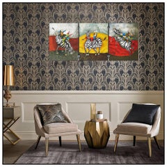 Graciela Boulanger 3 Color Lithograph Droles De Zebres Children Zebra Signed Art