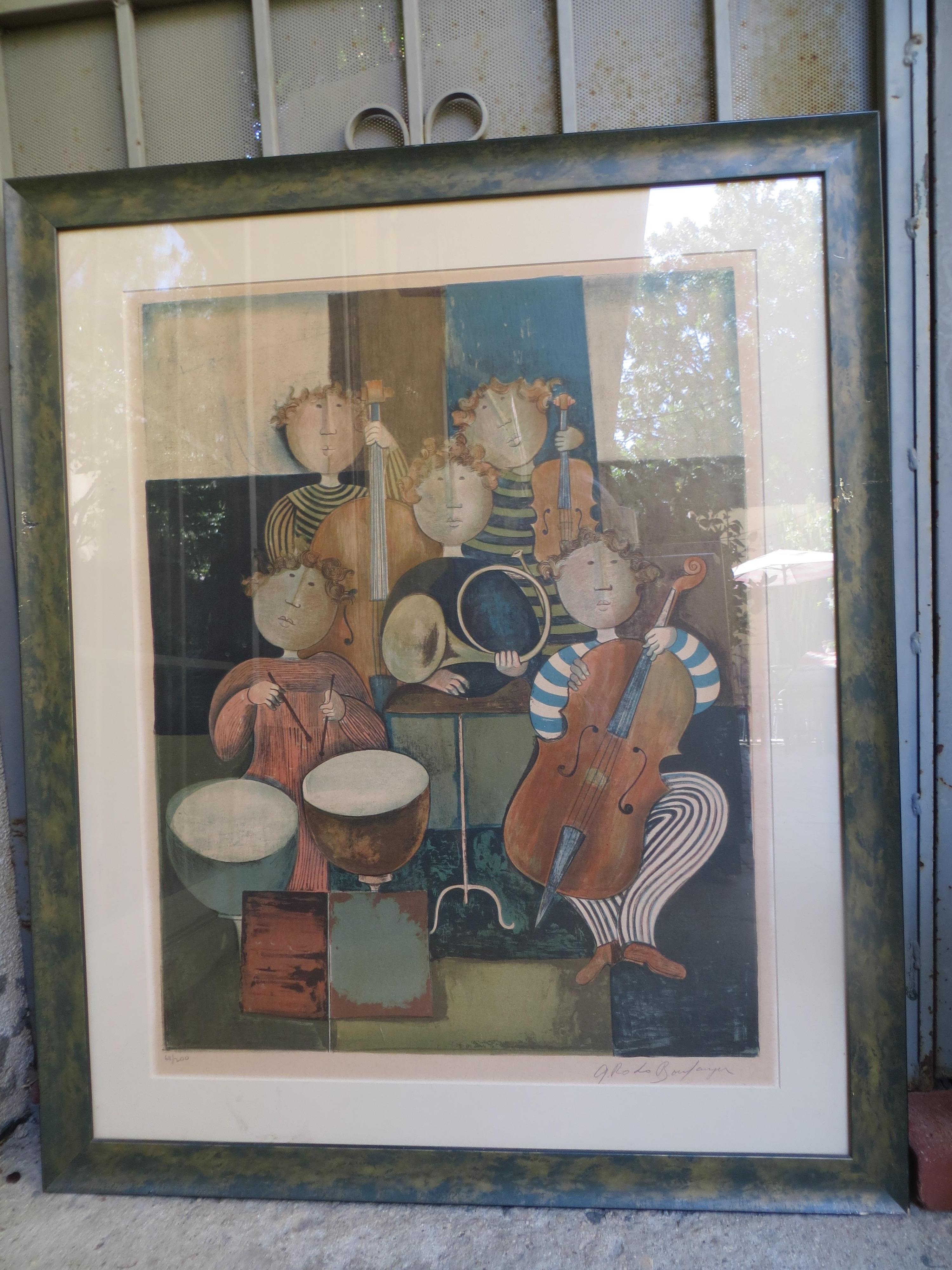 The Orchestra, Original Lithograph Numbered & Signed by Graciela Rodo Boulanger 3