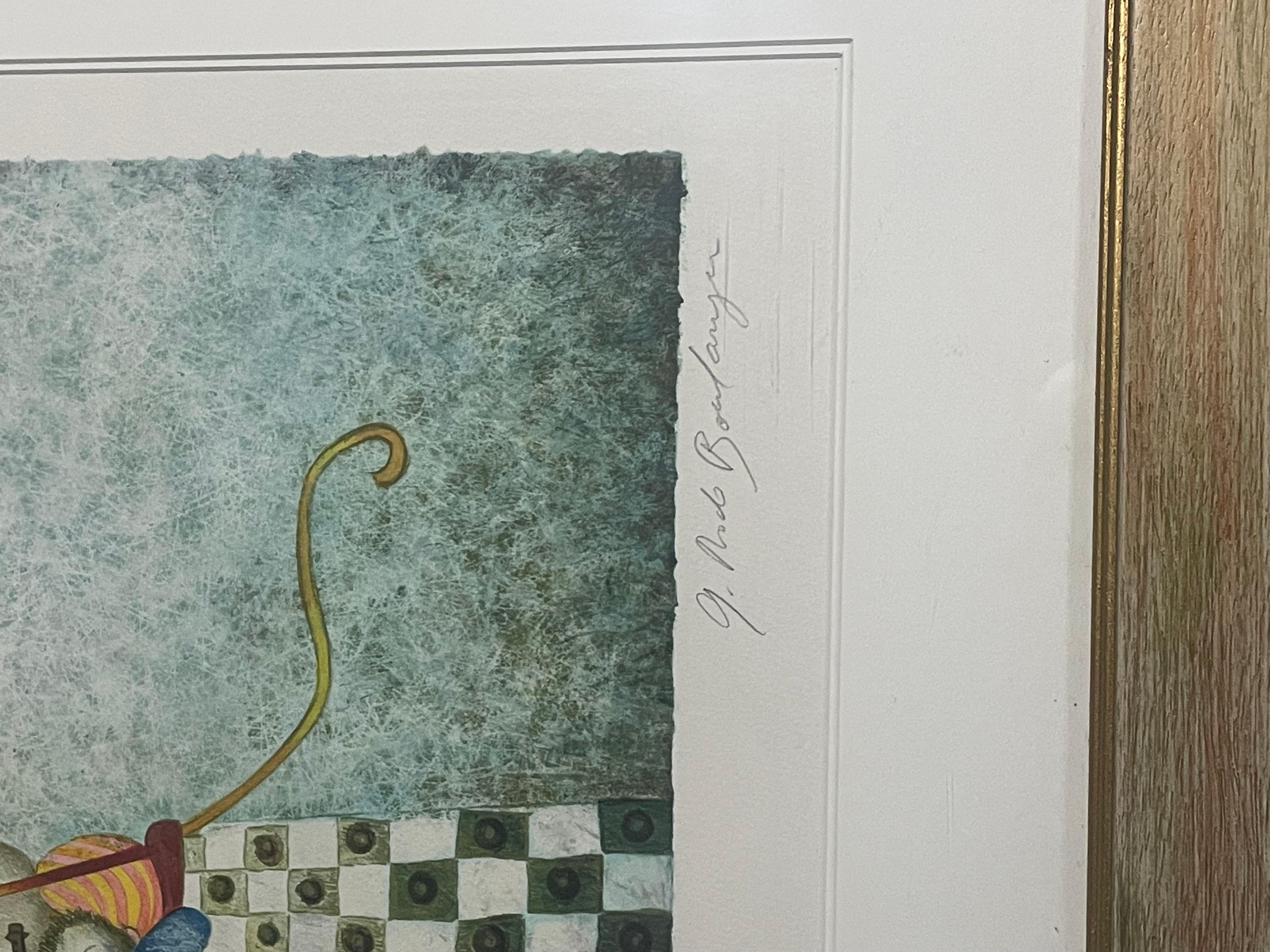 Signed and numbered lithograph. In good condition measures 42x35. 