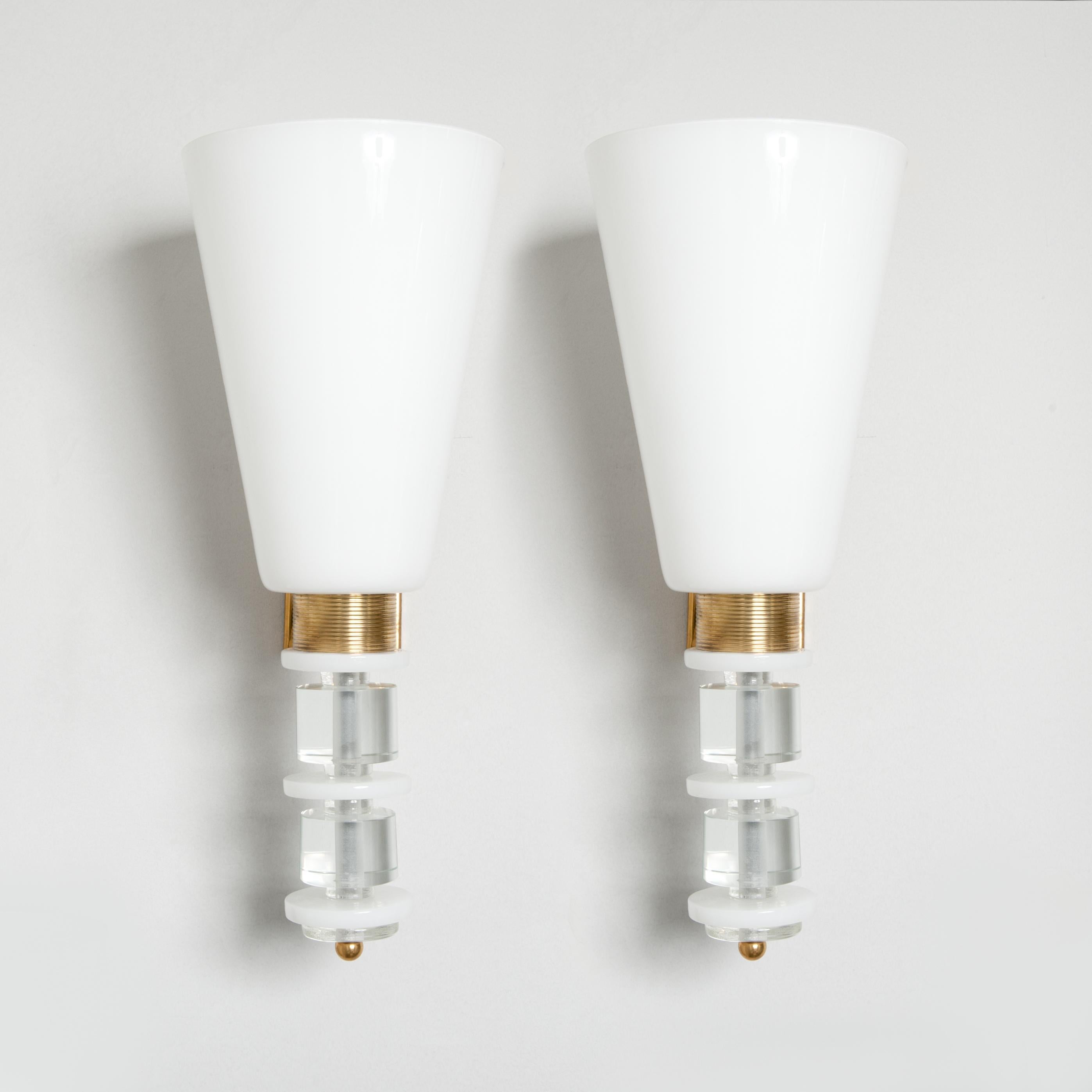 Italienische Stehlampe aus klarem Muranoglas, Mid-Century, 1960er Jahre, von Gracile (Handgefertigt) im Angebot