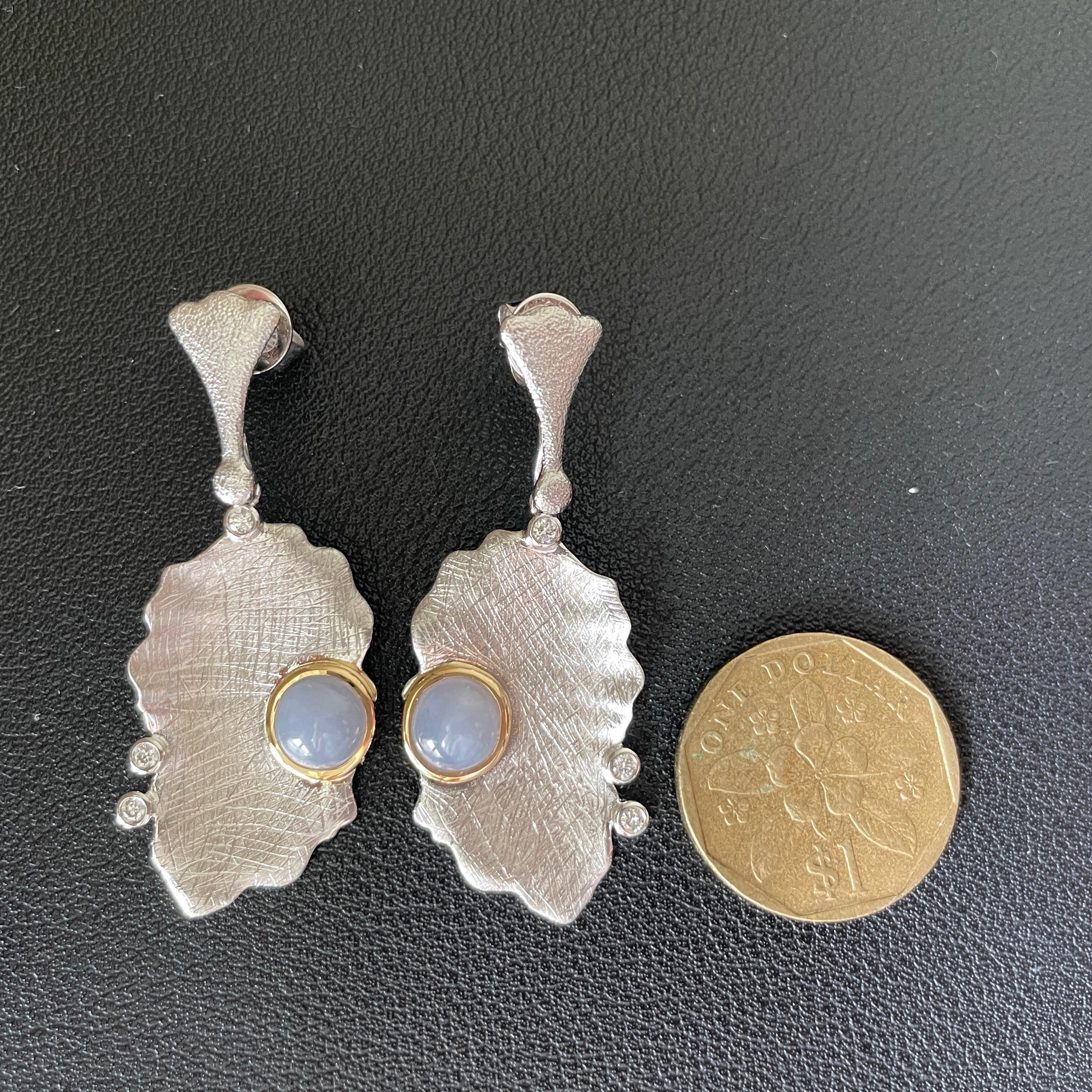 Art Deco Grade A Burma Jadeite Jade and Diamonds earring in 18k solid gold For Sale