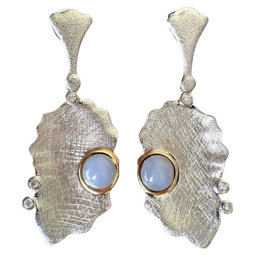 Grade A Burma Jadeite Jade and Diamonds earring in 18k solid gold