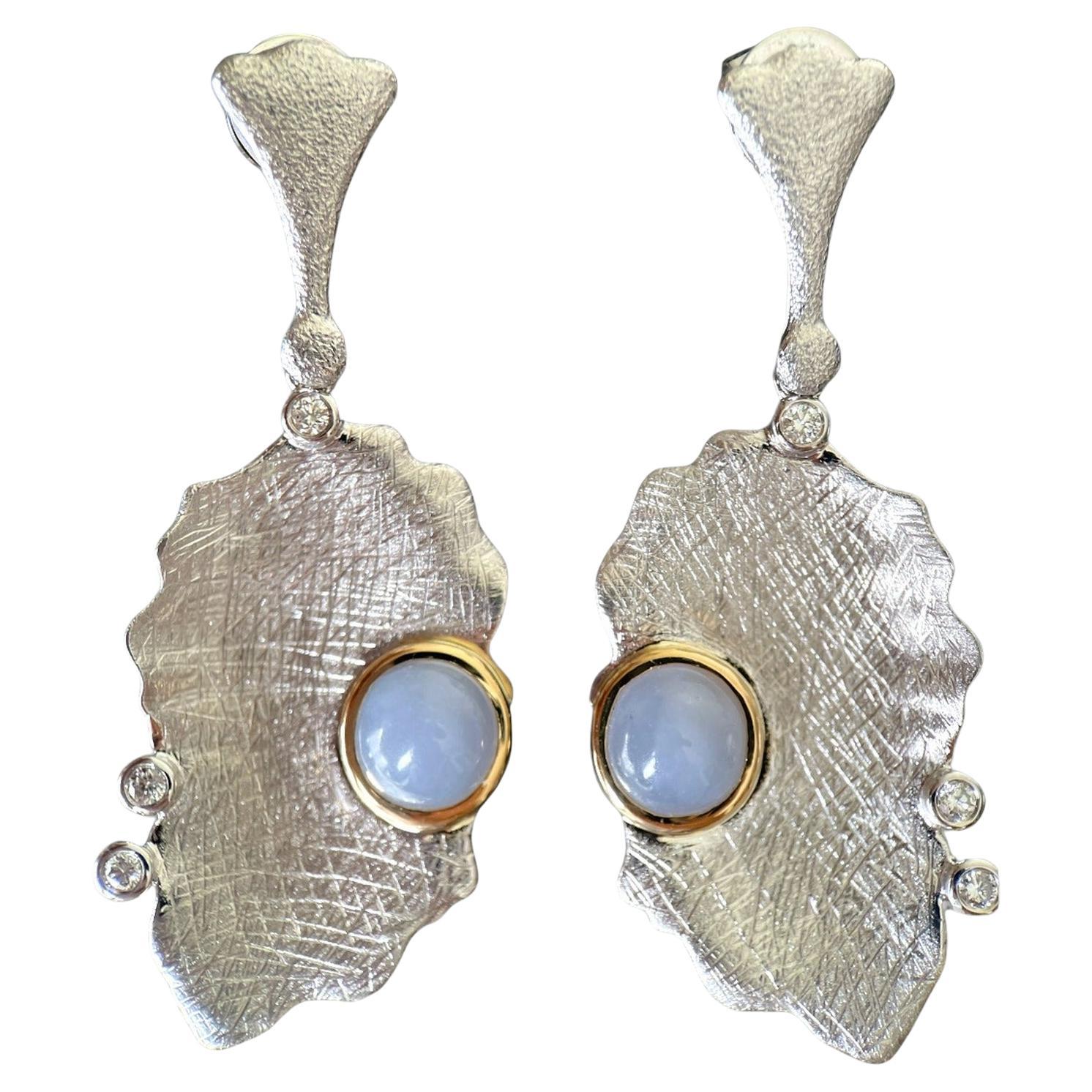 Grade A Burma Jadeite Jade and Diamonds earring in 18k solid gold