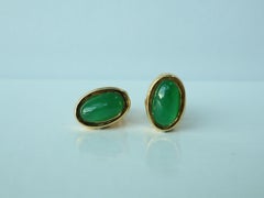 Grade A Burma Jadeite Jade Stud earring