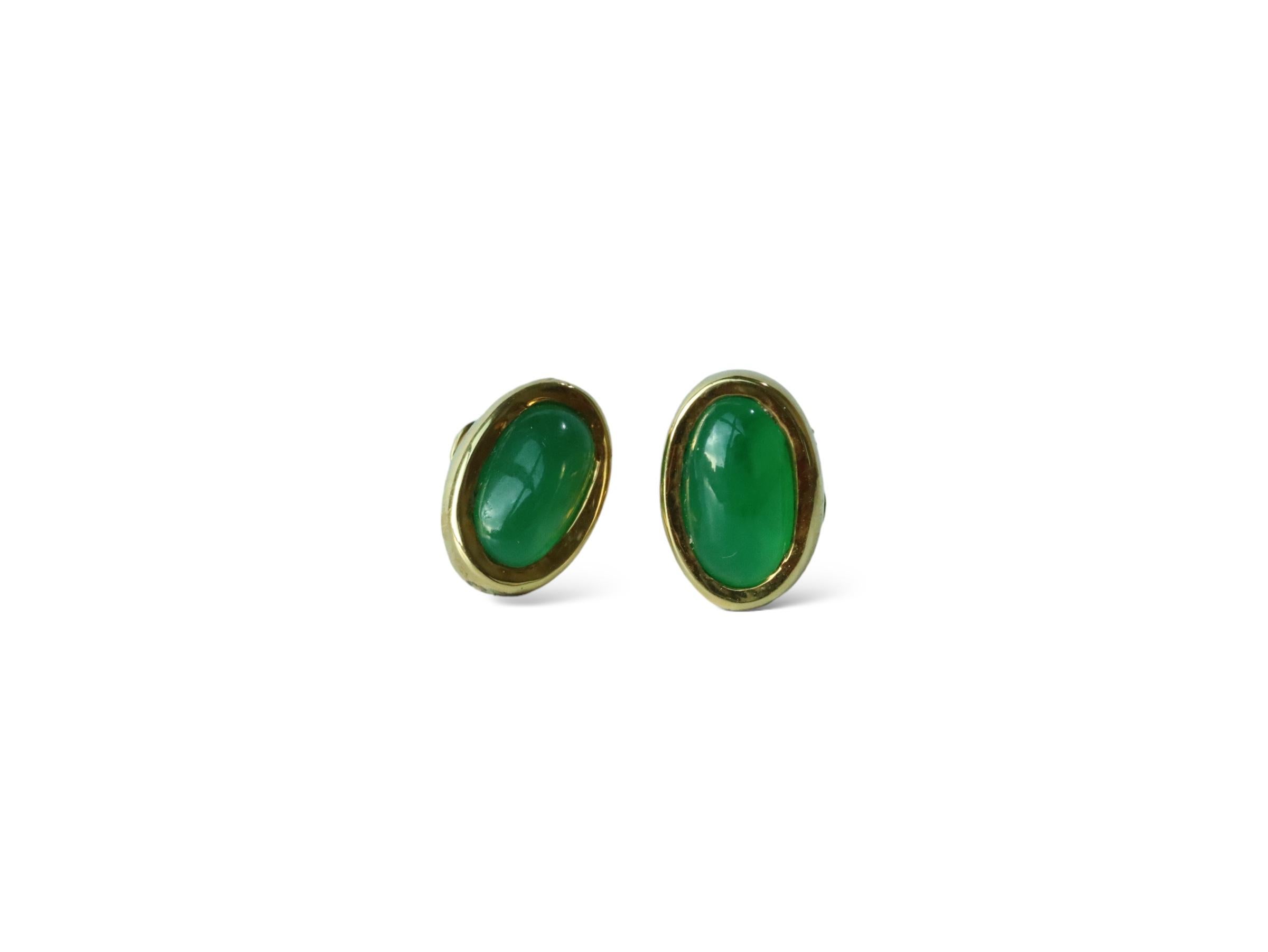 Grade A Burma Jadeite Jade Stud earring 2