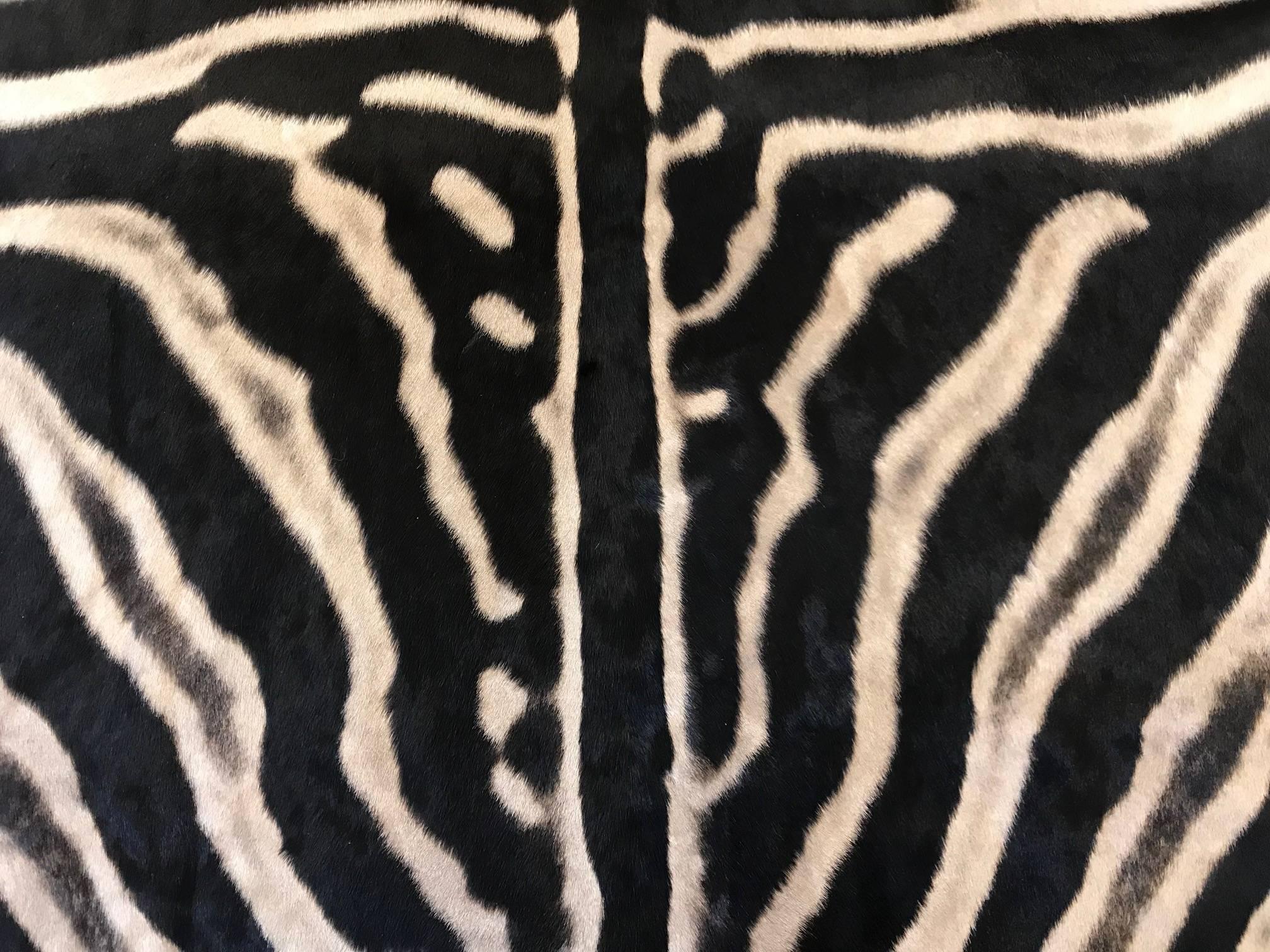 Animal Skin Grade A Equus Burchell Zebra Skin Rug For Sale