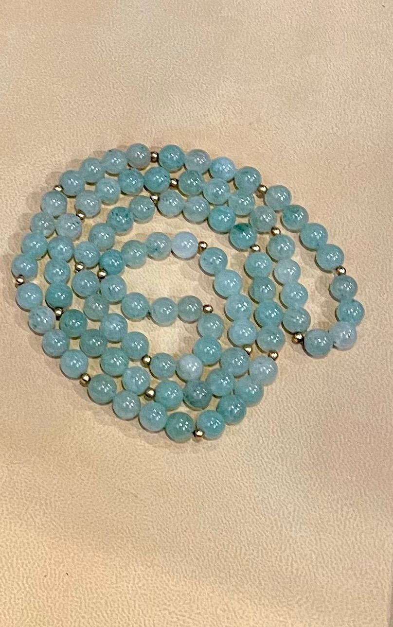 
Grado A+++ Verde  Collana con perline di cristallo di quarzo da 8,5 mm, pietra preziosa autentica e perline in oro 14 carati.
lunghezza 28 pollici 
19 perline d'oro
senza fibbia
Il peso della collana è di 68 grammi
Ti garantisco che sarai molto