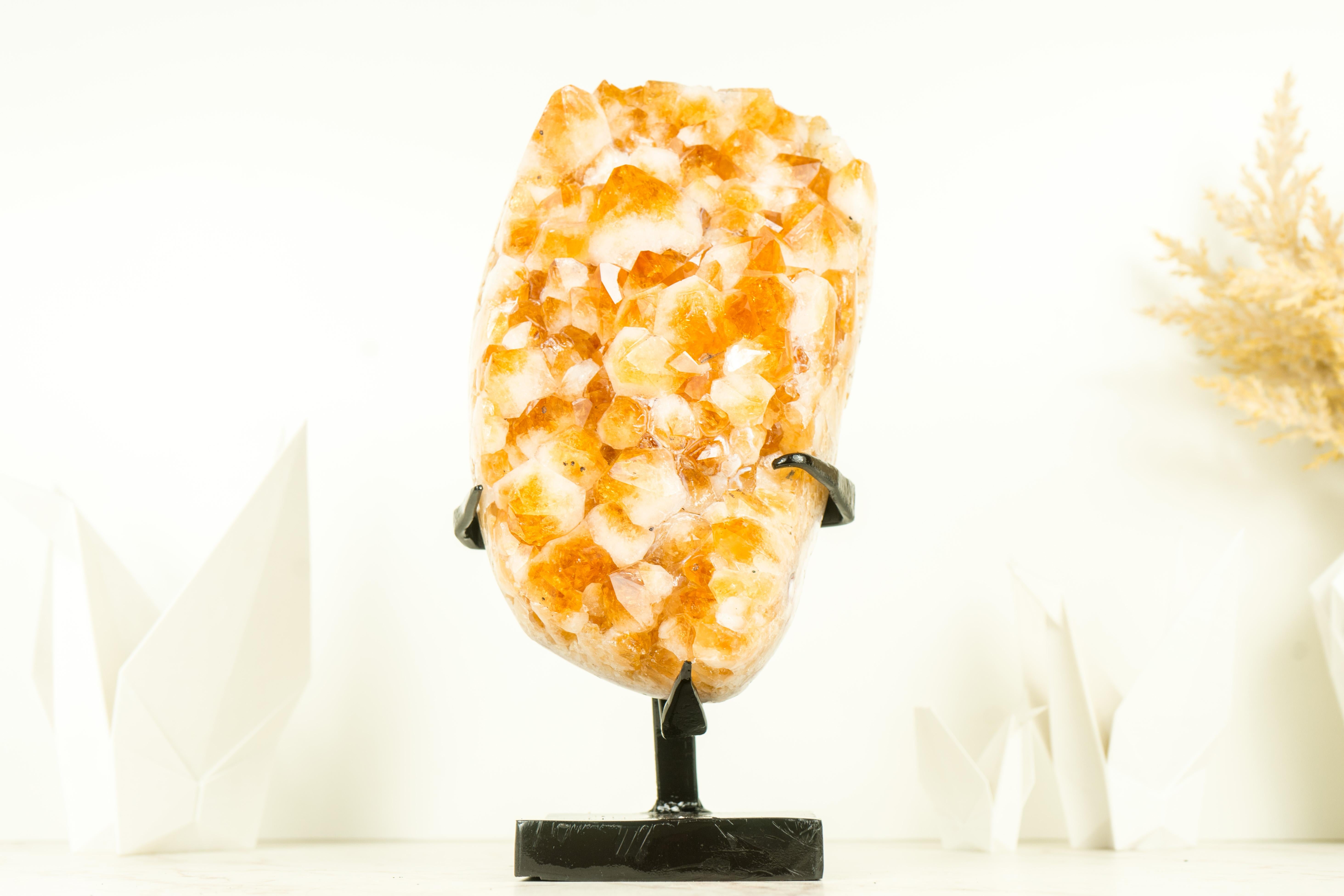 -Grade Golden Yellow Citrine Cluster with Flower Like Formation  For Sale 4