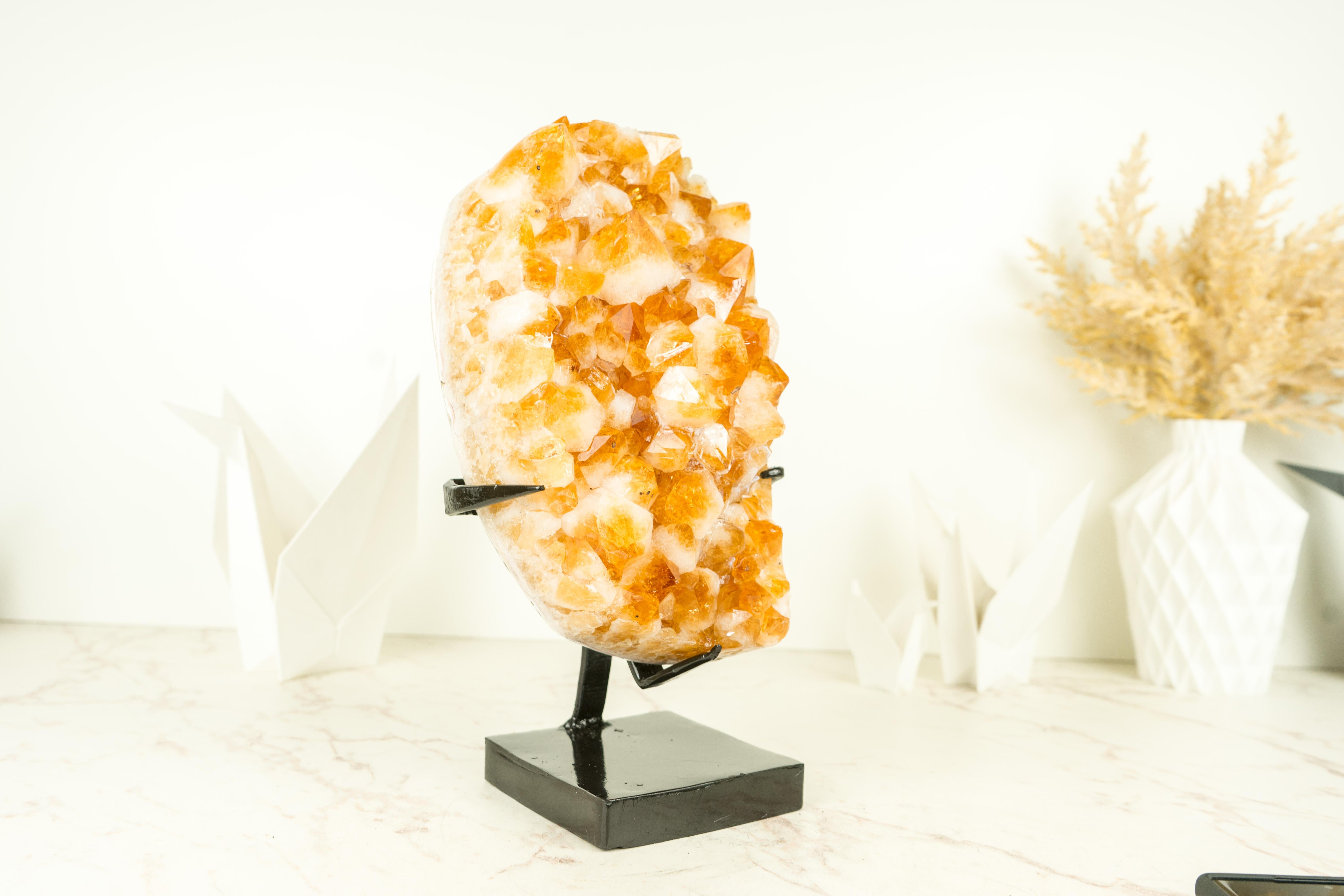 -Grade Golden Yellow Citrine Cluster with Flower Like Formation  For Sale 5