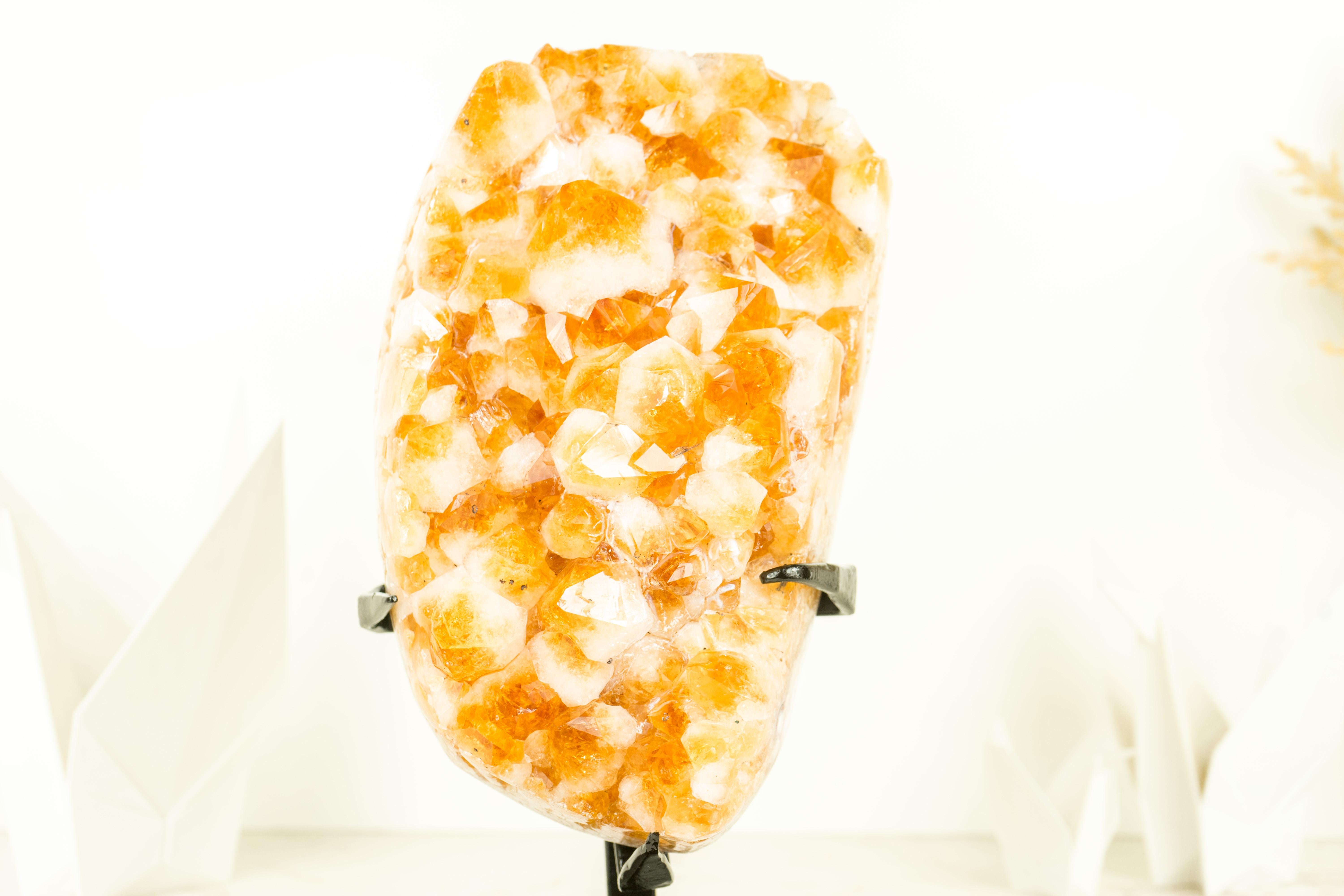 With beautiful aesthetic formations, fabulous colors, and high-grade Citrine Druzy, this specimen is ready to become the perfect addition to your crystal collection, a centerpiece in your home decor, or a powerful energetic tool for your healing