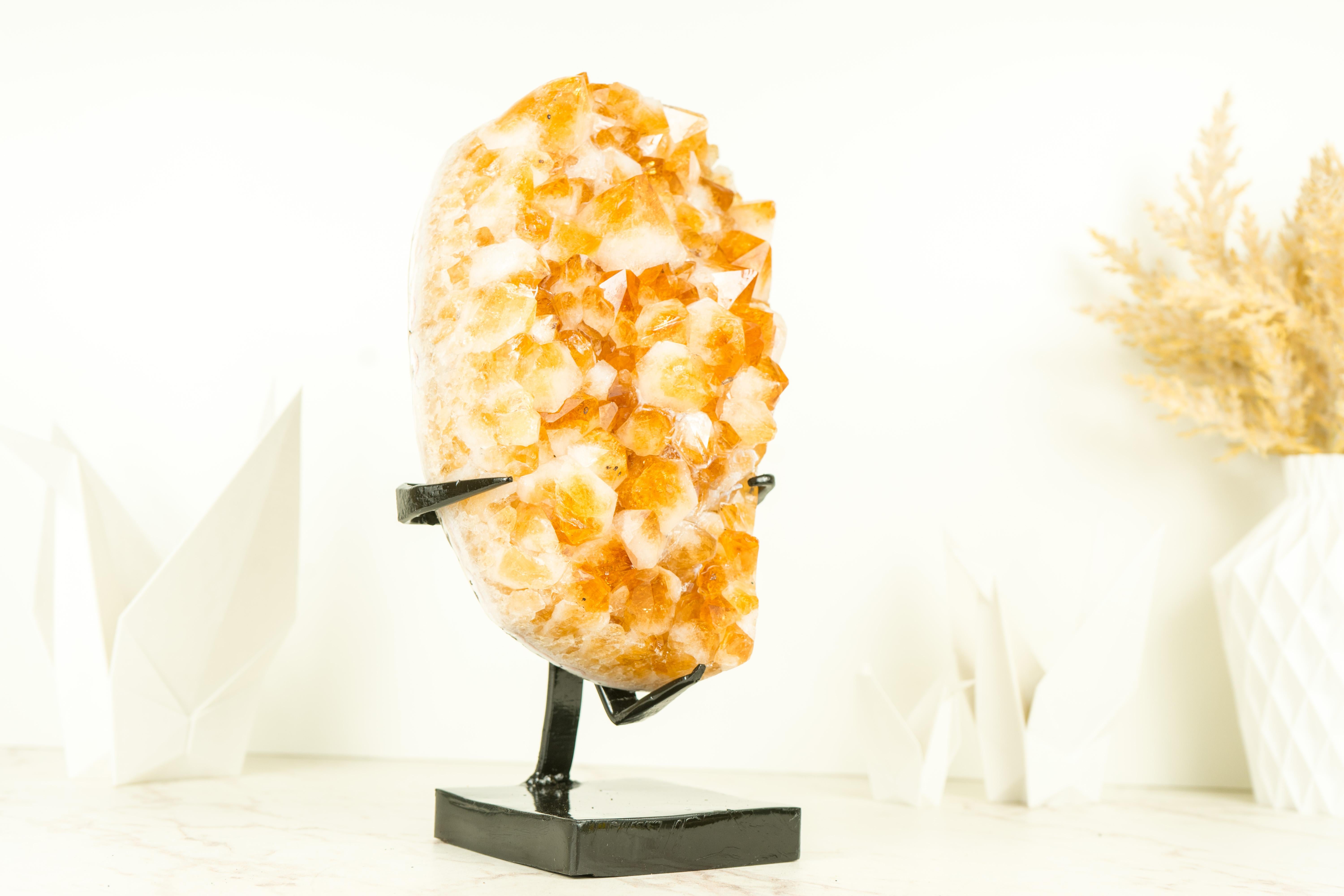 -Grade Golden Yellow Citrine Cluster with Flower Like Formation  For Sale 1