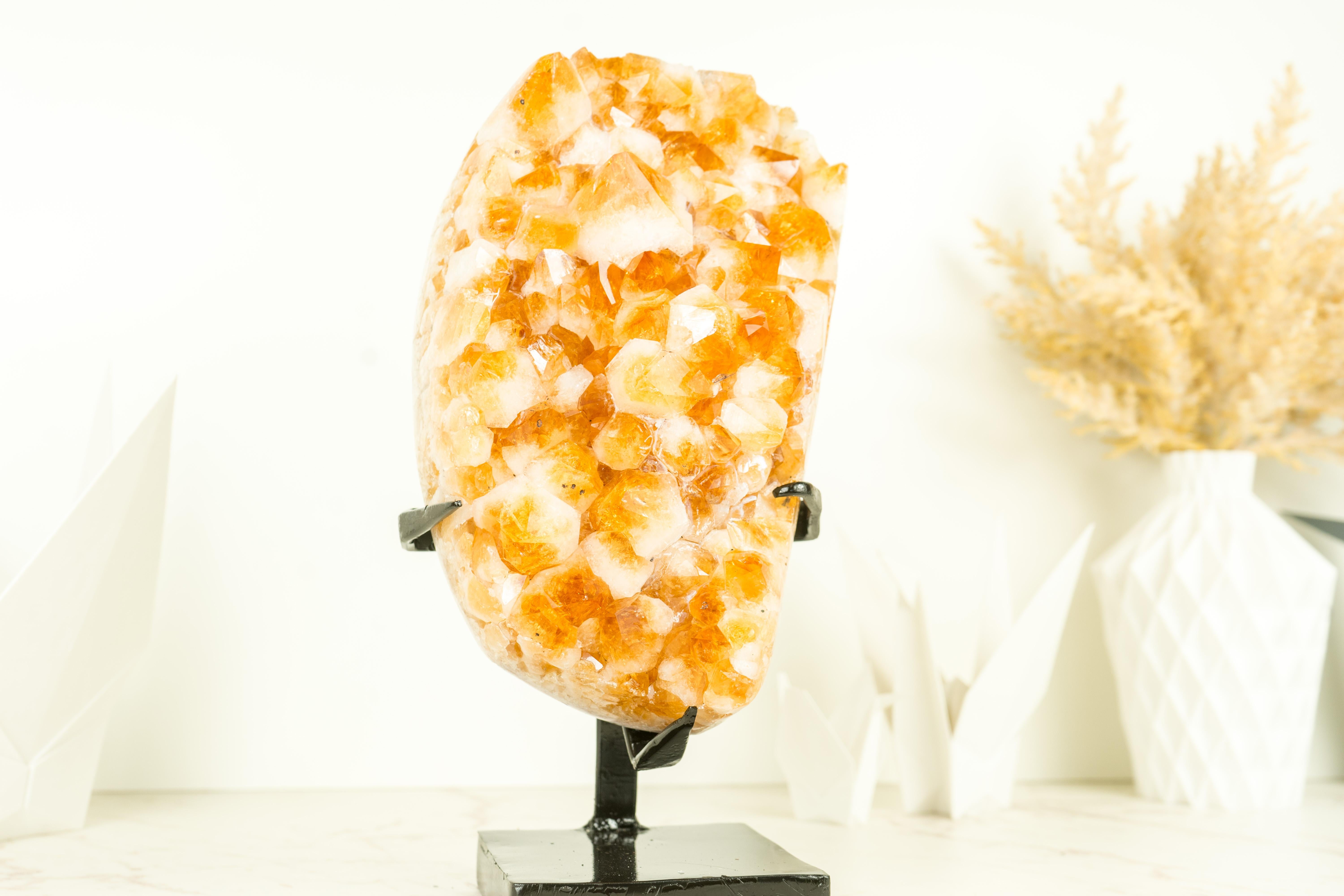 -Grade Golden Yellow Citrine Cluster with Flower Like Formation  For Sale 3