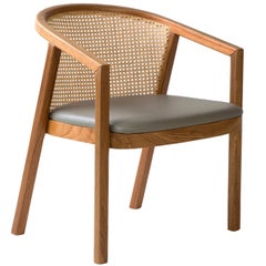 Fauteuil contemporain brésilien en bois et paille Gradeada de Lattoog