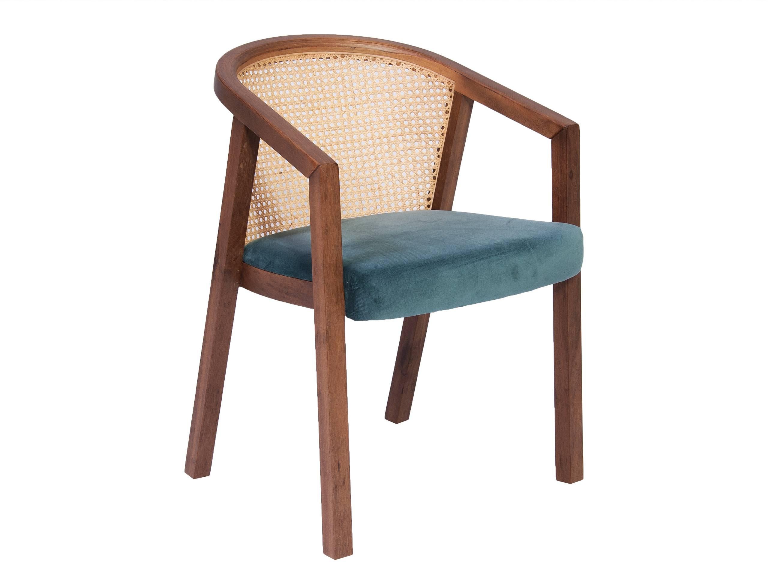 Gradeada Silla Brasileña Contemporánea de Madera y Paja by Lattoog en Nuevo Estado en Sao Paolo, BR
