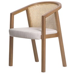 Gradeada Silla Brasileña Contemporánea de Madera y Paja by Lattoog