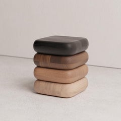 Gradient 02 Tabouret en bois de chêne, châtaignier, frêne et hêtre par Luis Gimeno