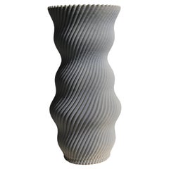Gradient Blue 3D Printed Ceramic Tecla Vase Italy Contemporary 21st Century