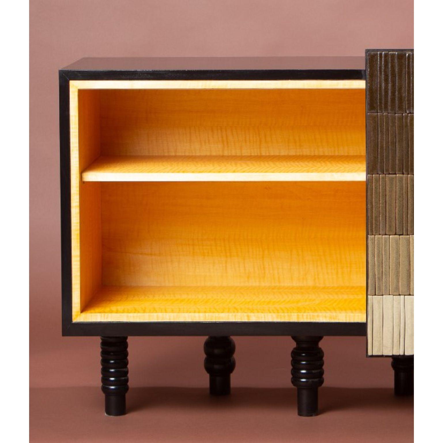Hand-Crafted Gradient Cabinet, Brown by Milan Pekař, Jakub Vávra For Sale