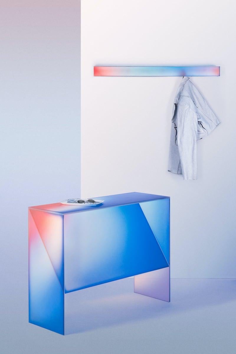Glass Gradient Color Console Table by Studio Buzao
