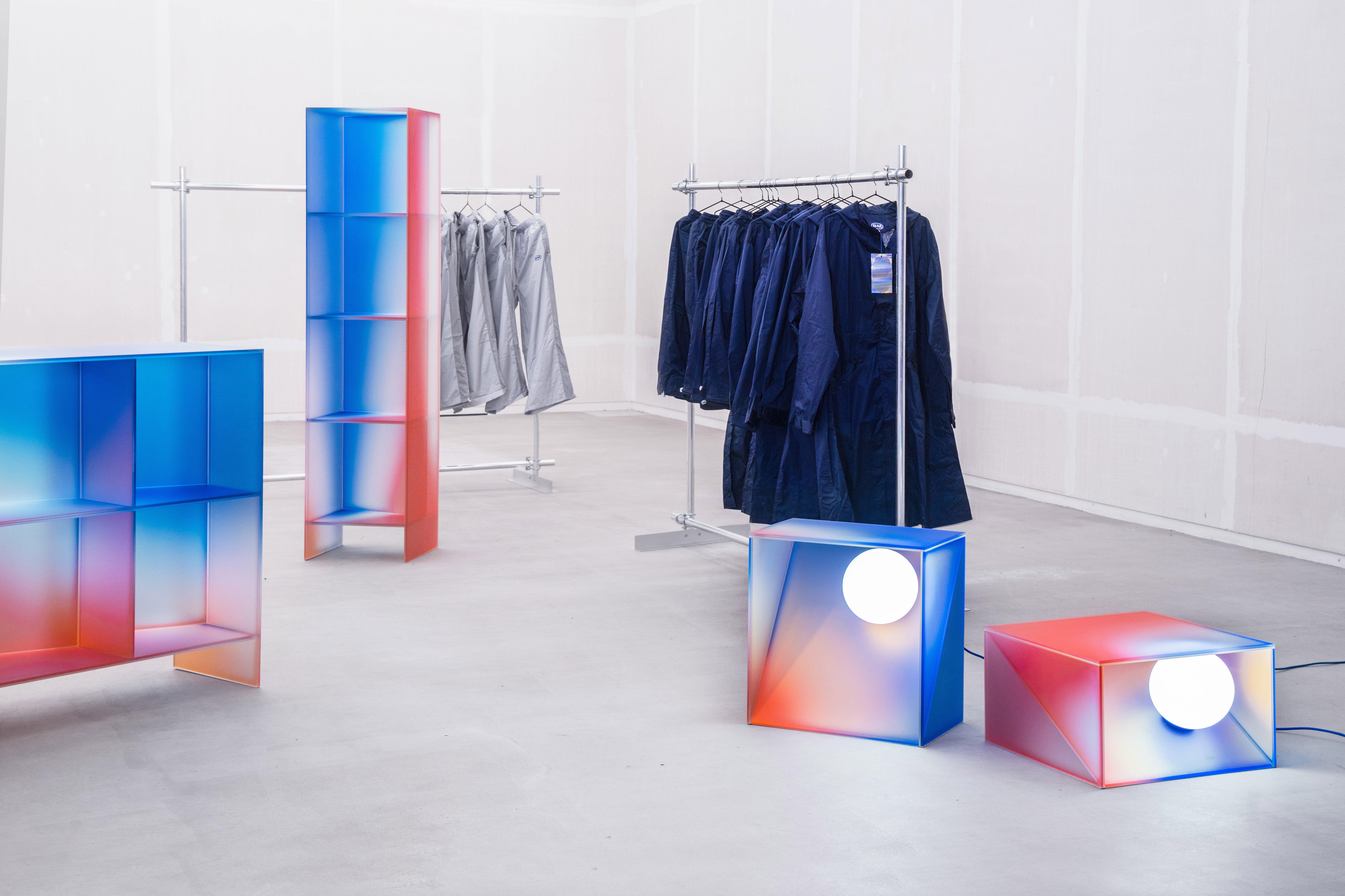 Gradient Color Glass Display Unit by Studio Buzao 9