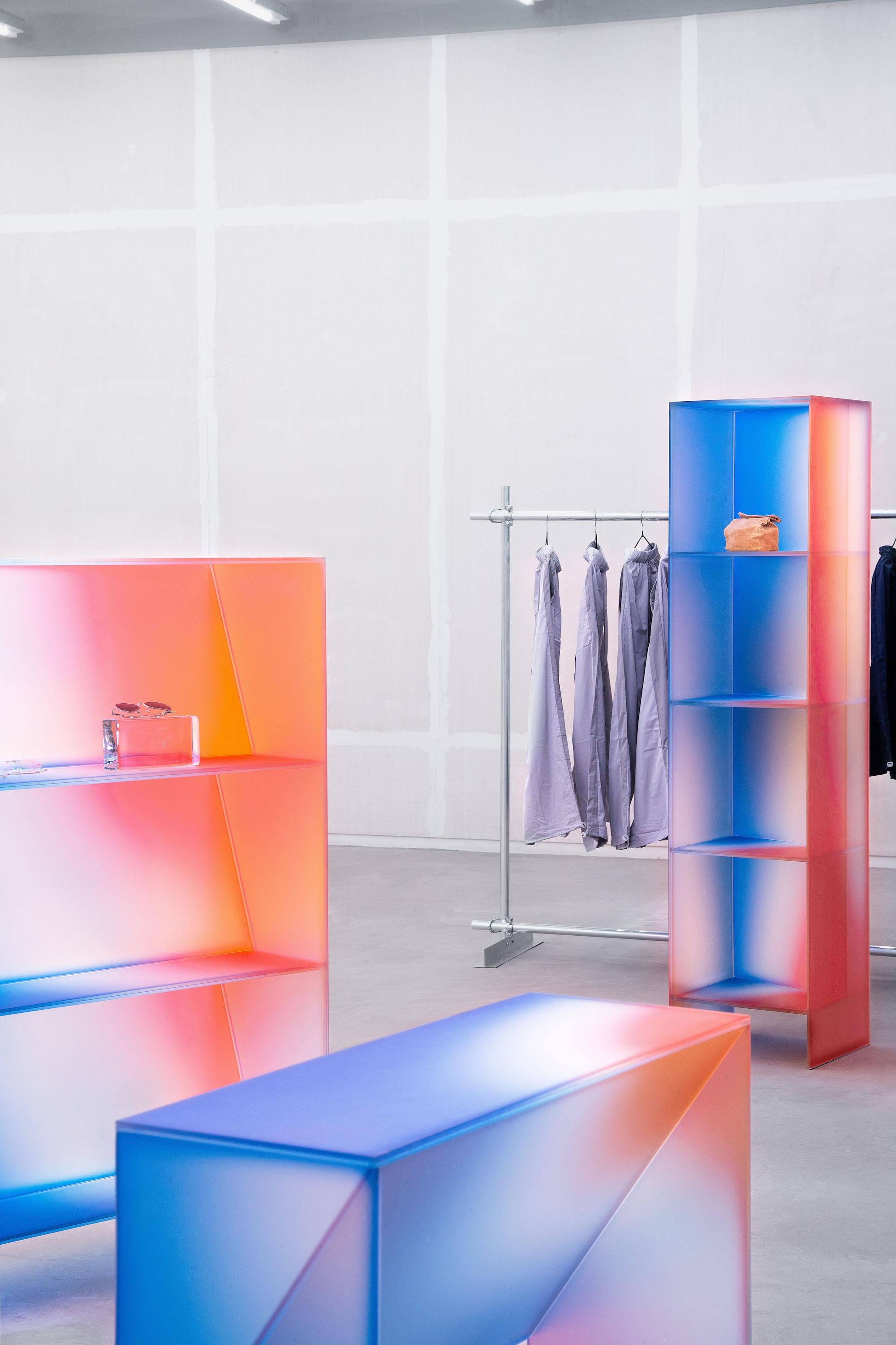 Gradient Color Glass Display Unit by Studio Buzao 10