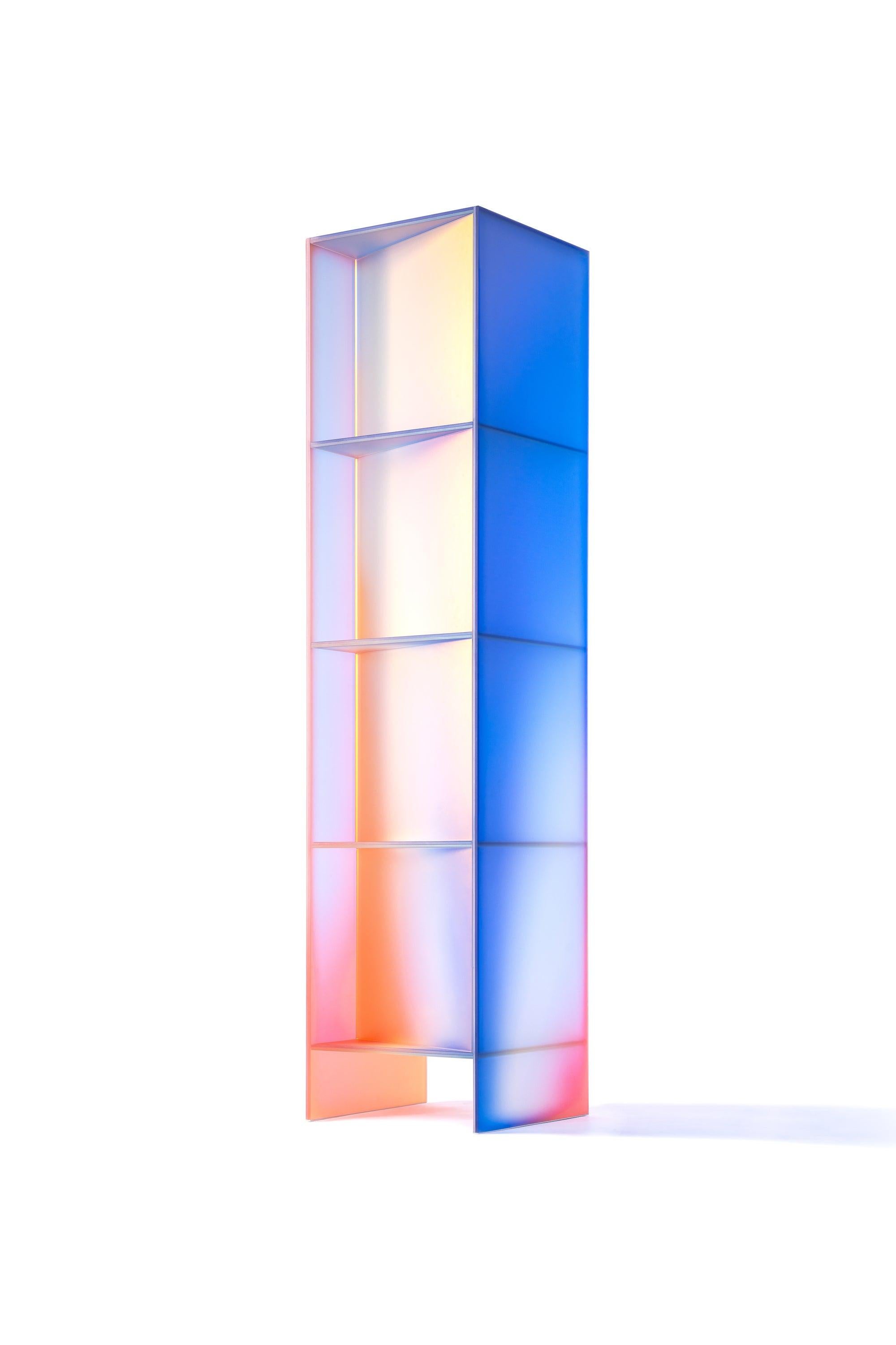 Gradient Color Glass Display Unit by Studio Buzao In New Condition In Beverly Hills, CA