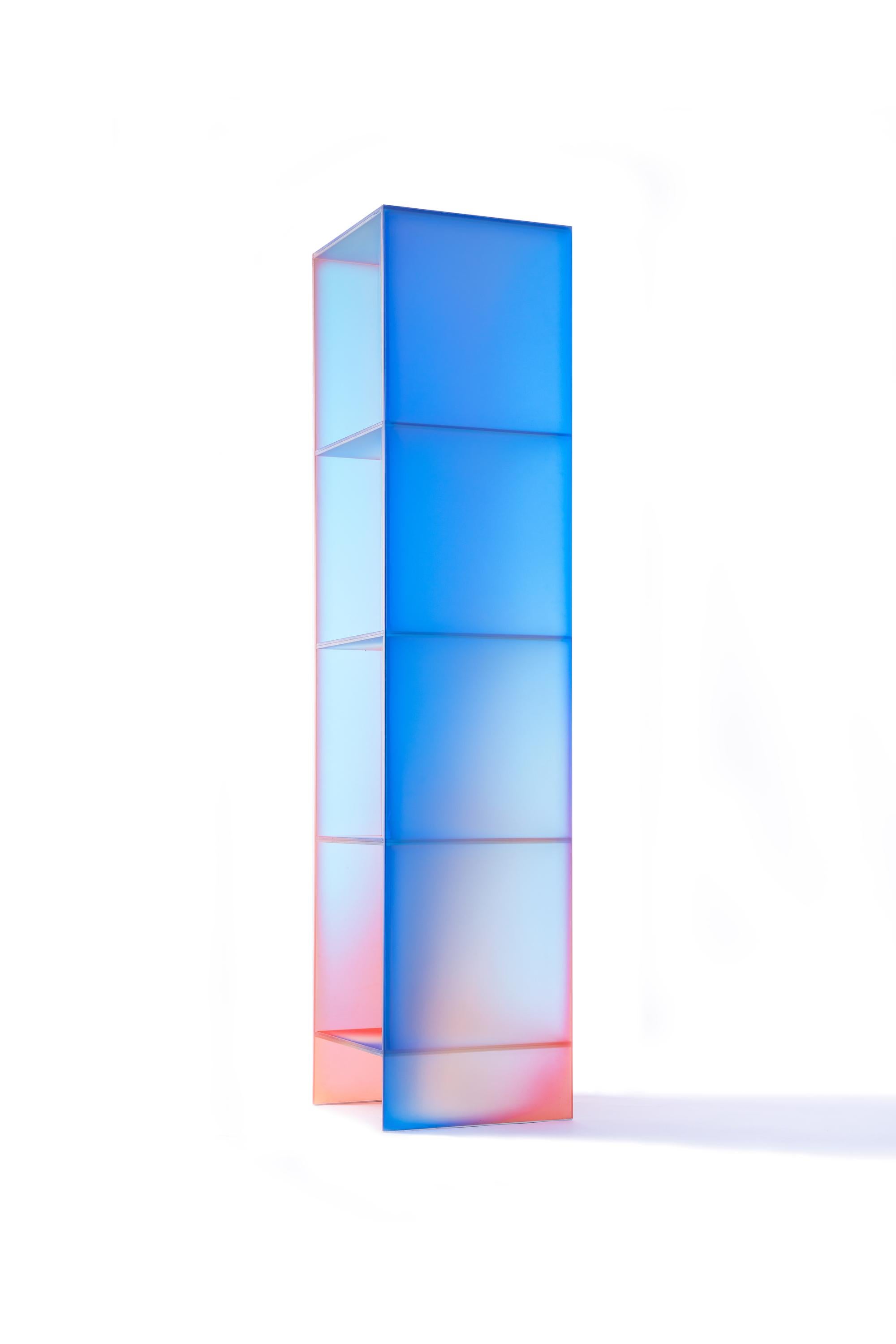 Contemporary Gradient Color Glass Display Unit by Studio Buzao