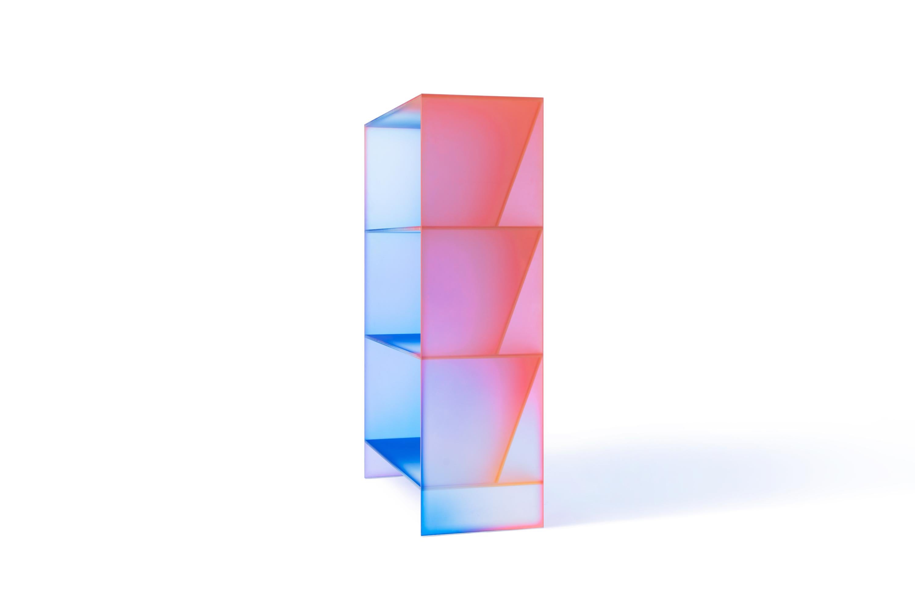 Gradient Color Glass High Display Case by Studio Buzao 11