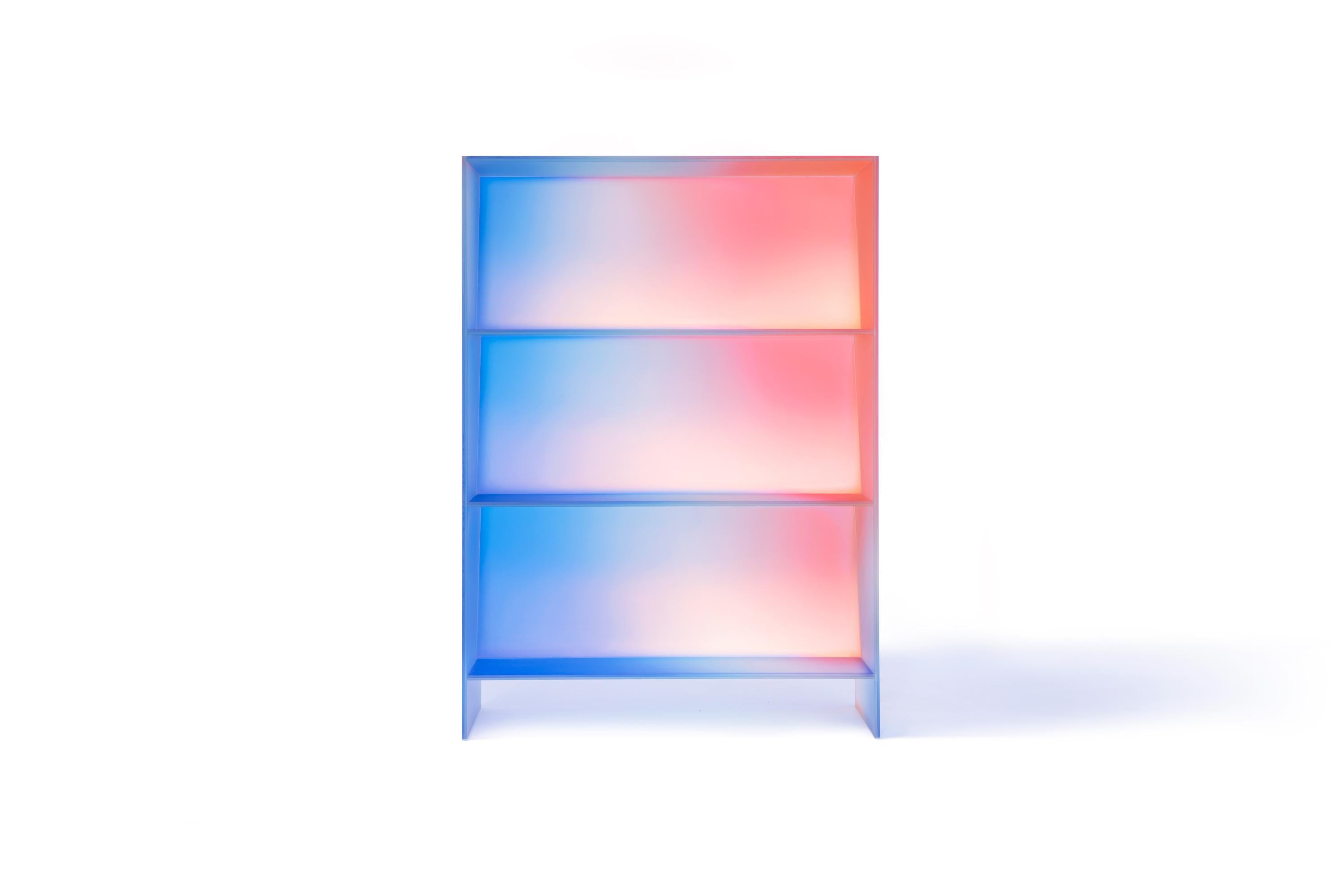 Gradient Color Glass High Display Case by Studio Buzao 13