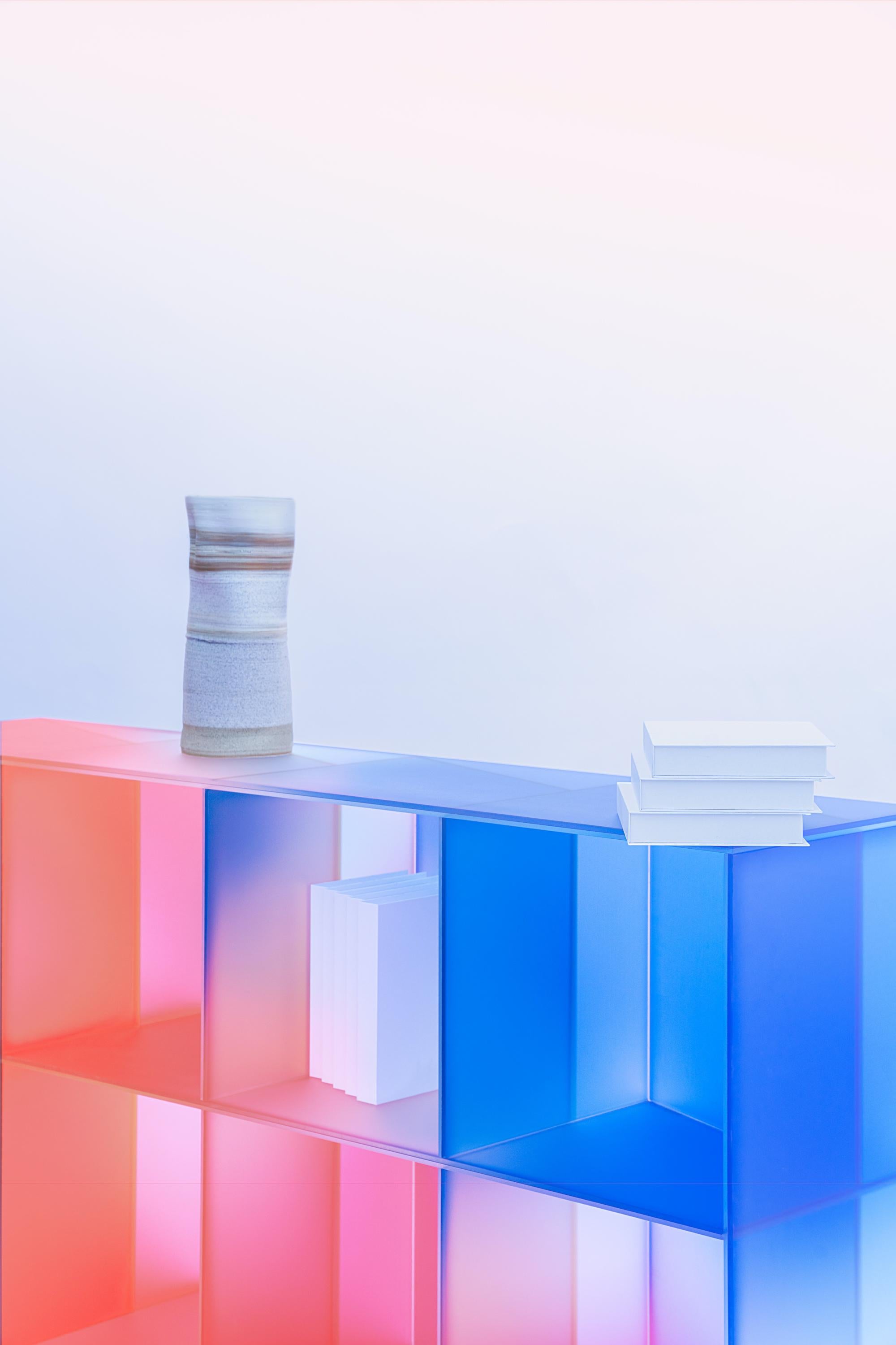 Gradient Color Glass Low Display Case by Studio Buzao 15
