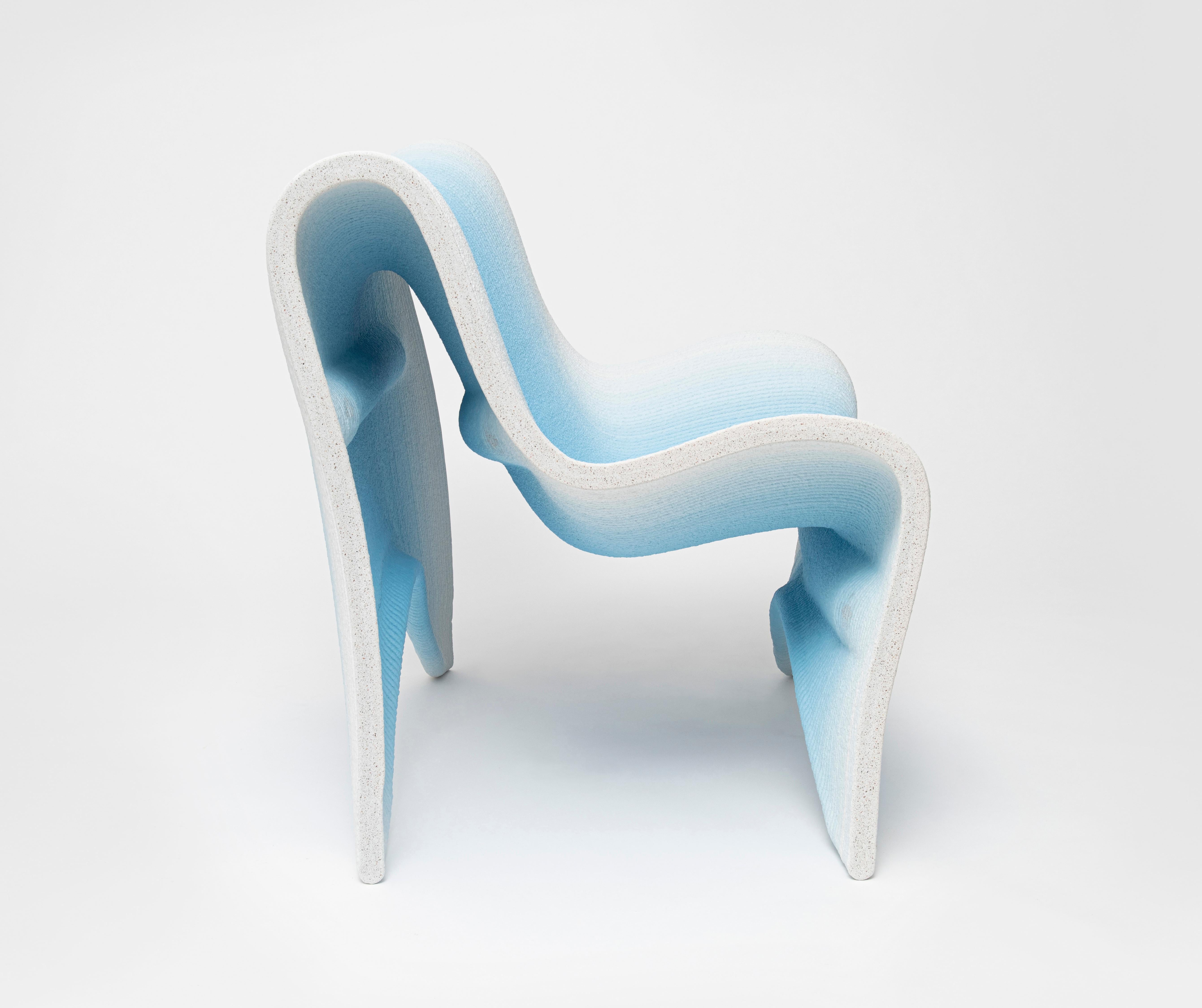 Modern Gradient 3D Printed Fauteuil by Philipp Aduatz For Sale