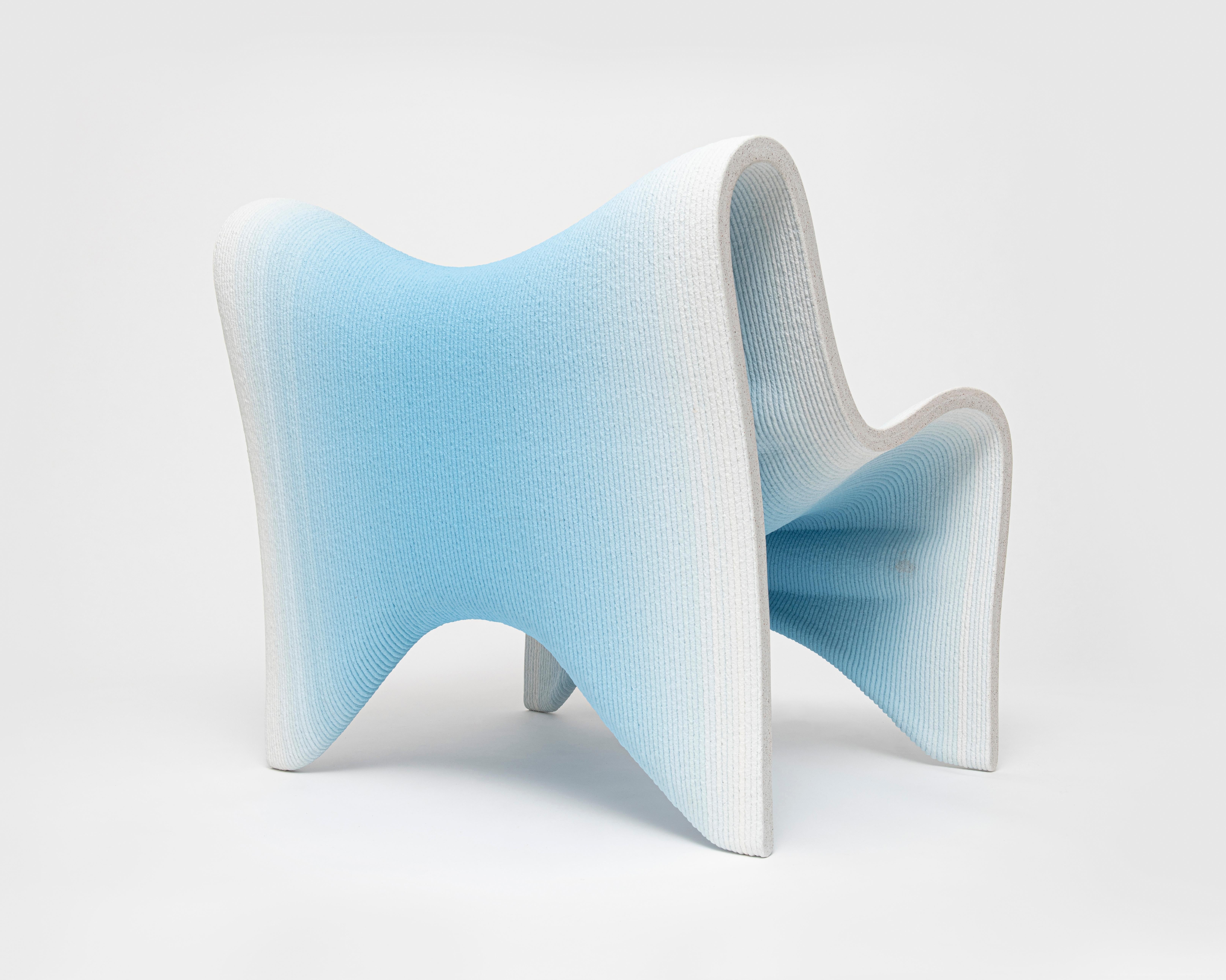 Austrian Gradient 3D Printed Fauteuil by Philipp Aduatz For Sale