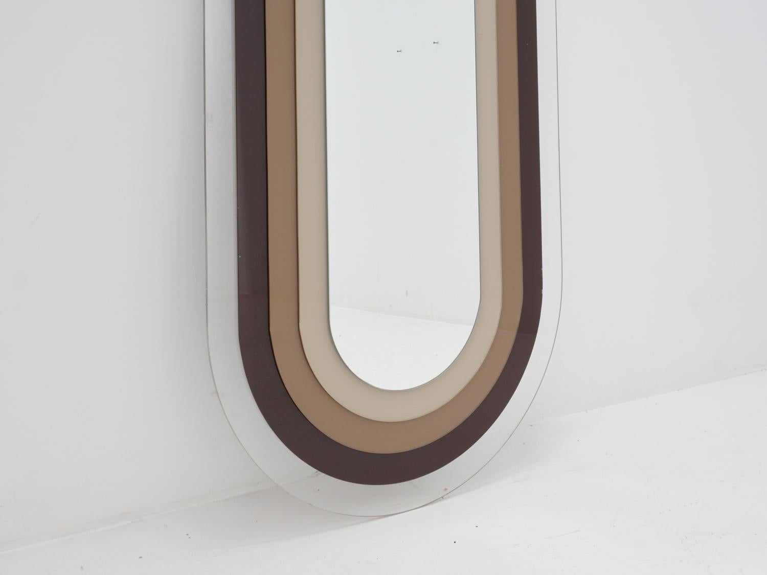 Post-Modern Gradient Lucite Mirror, 1980s