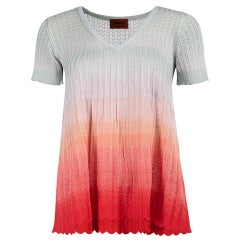 Gradient Scallop Hem Top Size S