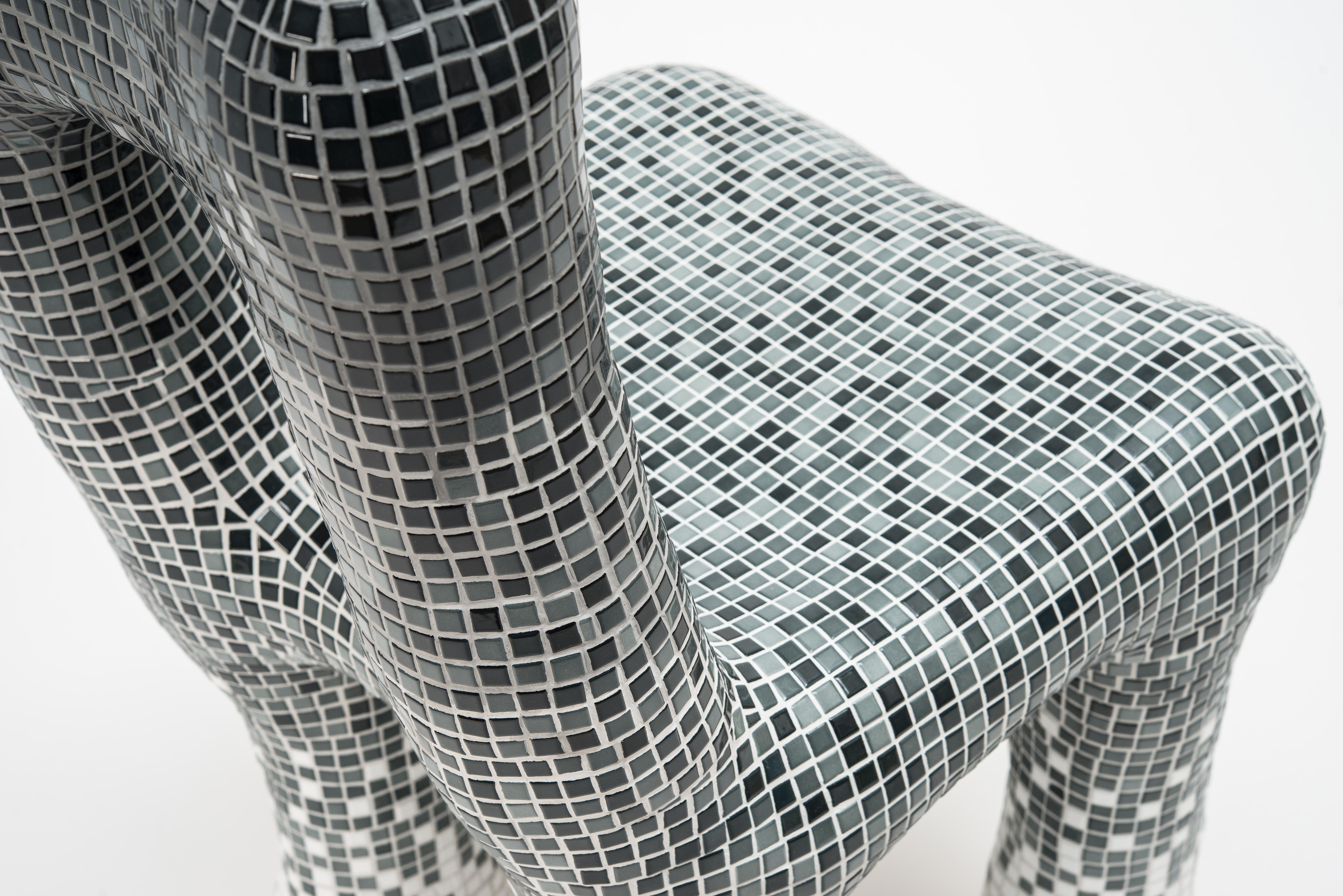 Contemporary Gradient Tiles Chair by Philipp Aduatz