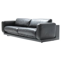 Gradual Lounge Sofa in Black Leather, Cini Boeri, Knoll/Gavina 1971