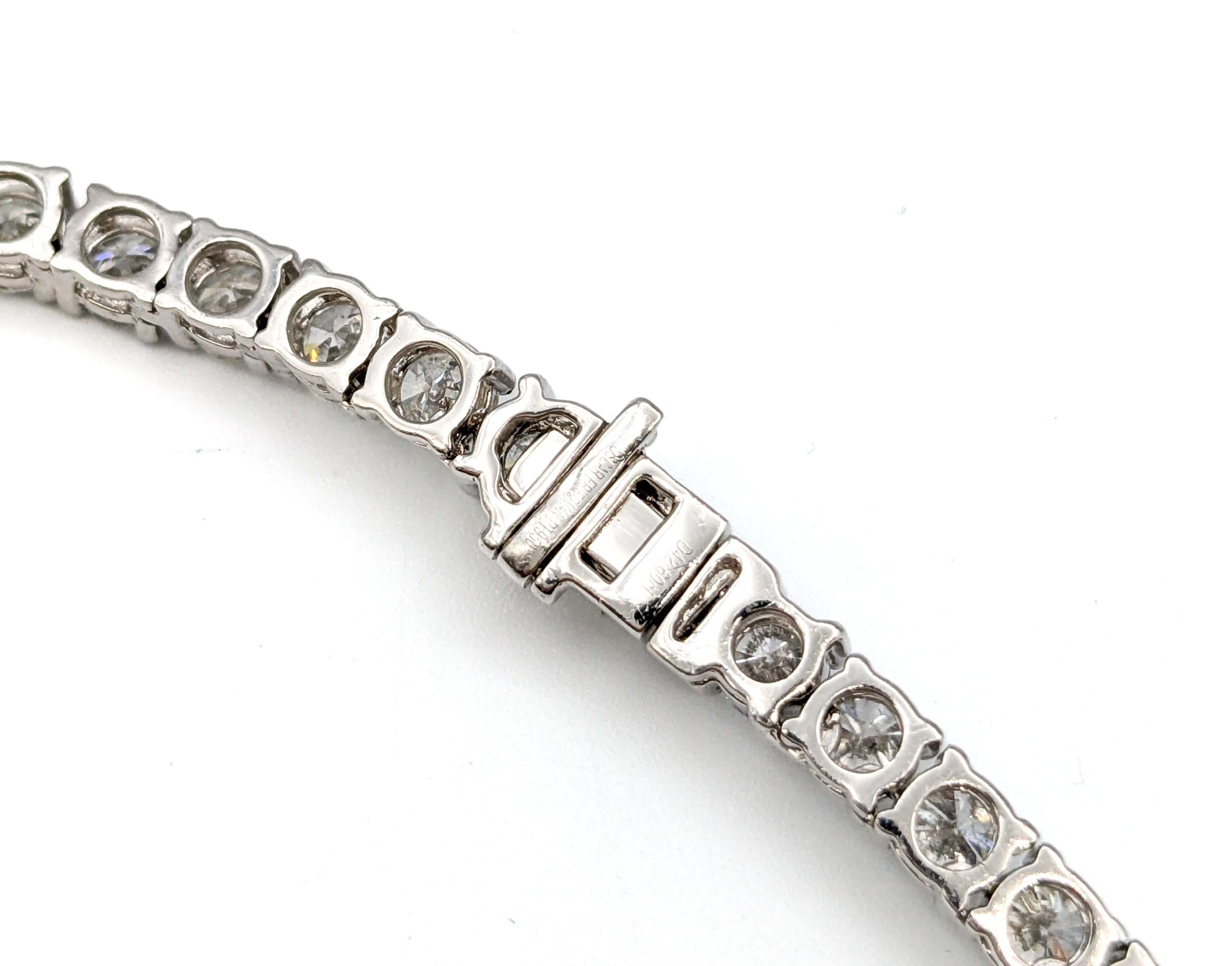 Graduated 42.60ctw Diamond Riviera Tennis Necklace in Platinum 5