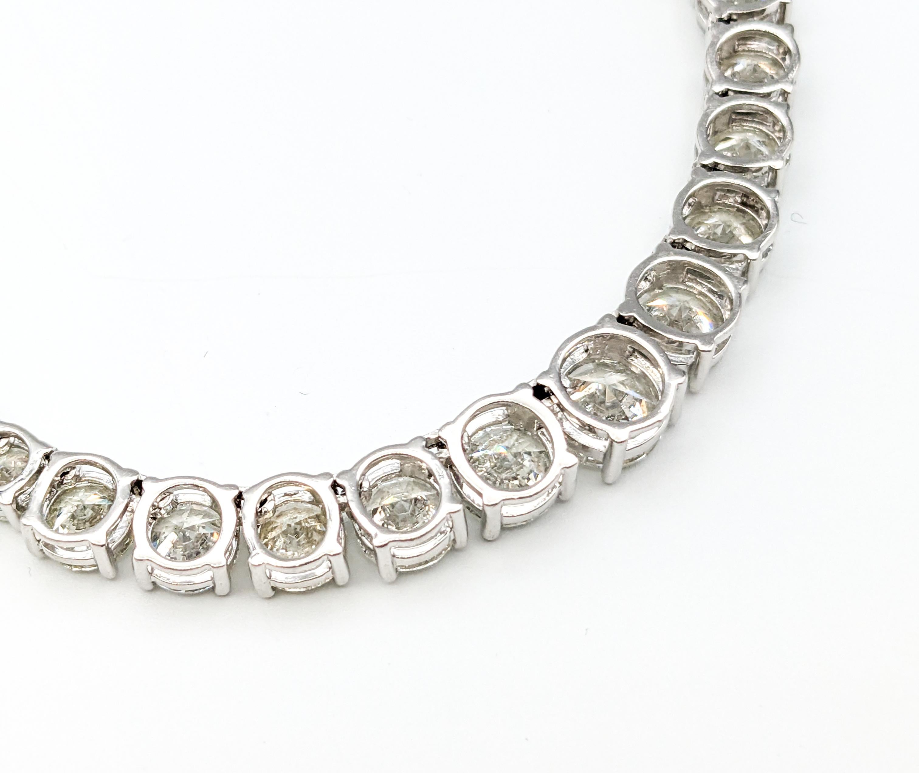 Graduated 42.60ctw Diamond Riviera Tennis Necklace in Platinum 6