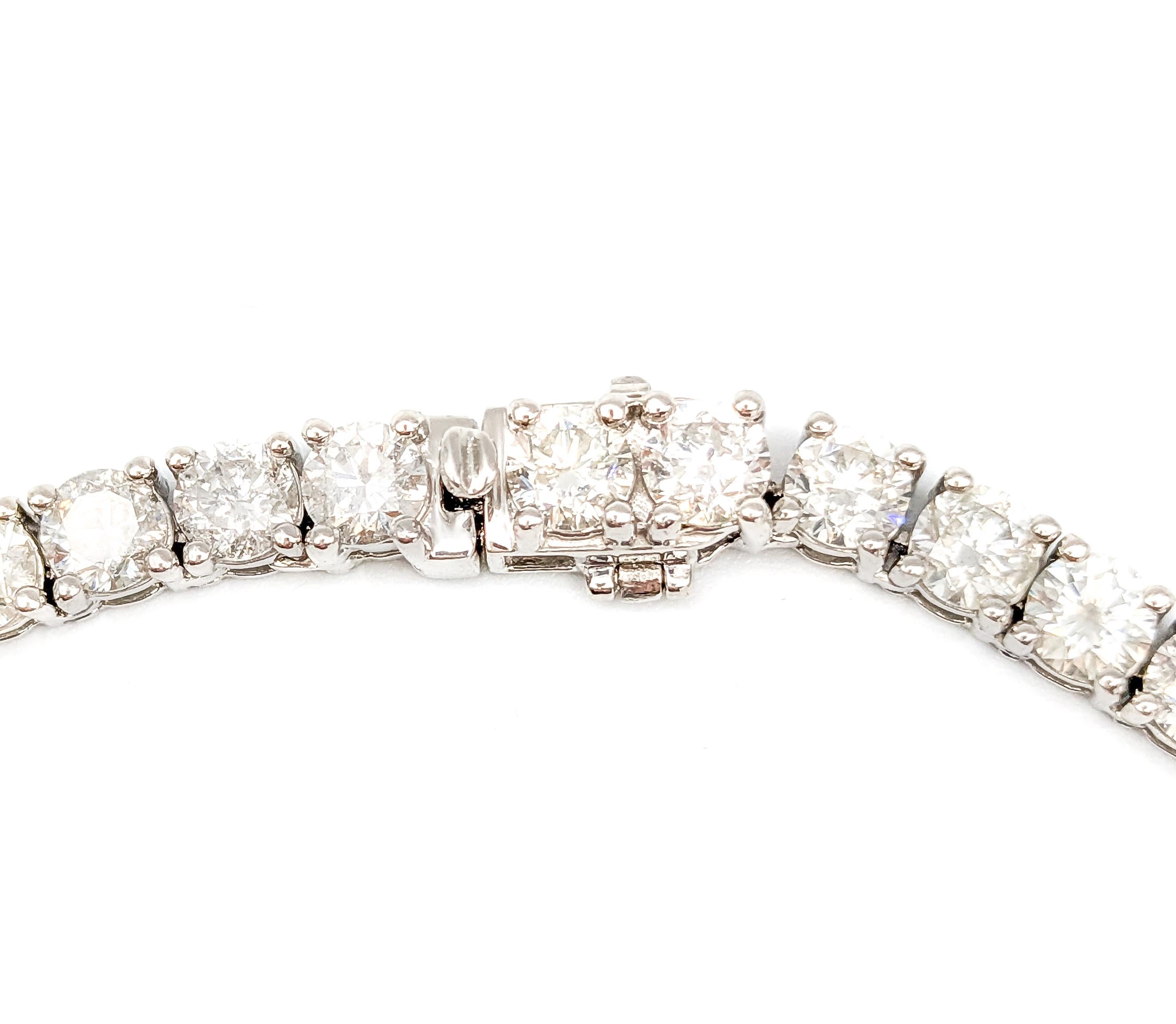 Women's Graduated 42.60ctw Diamond Riviera Tennis Necklace in Platinum