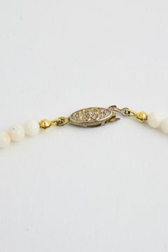 Graduated Angel Skin Coral Bead Necklace